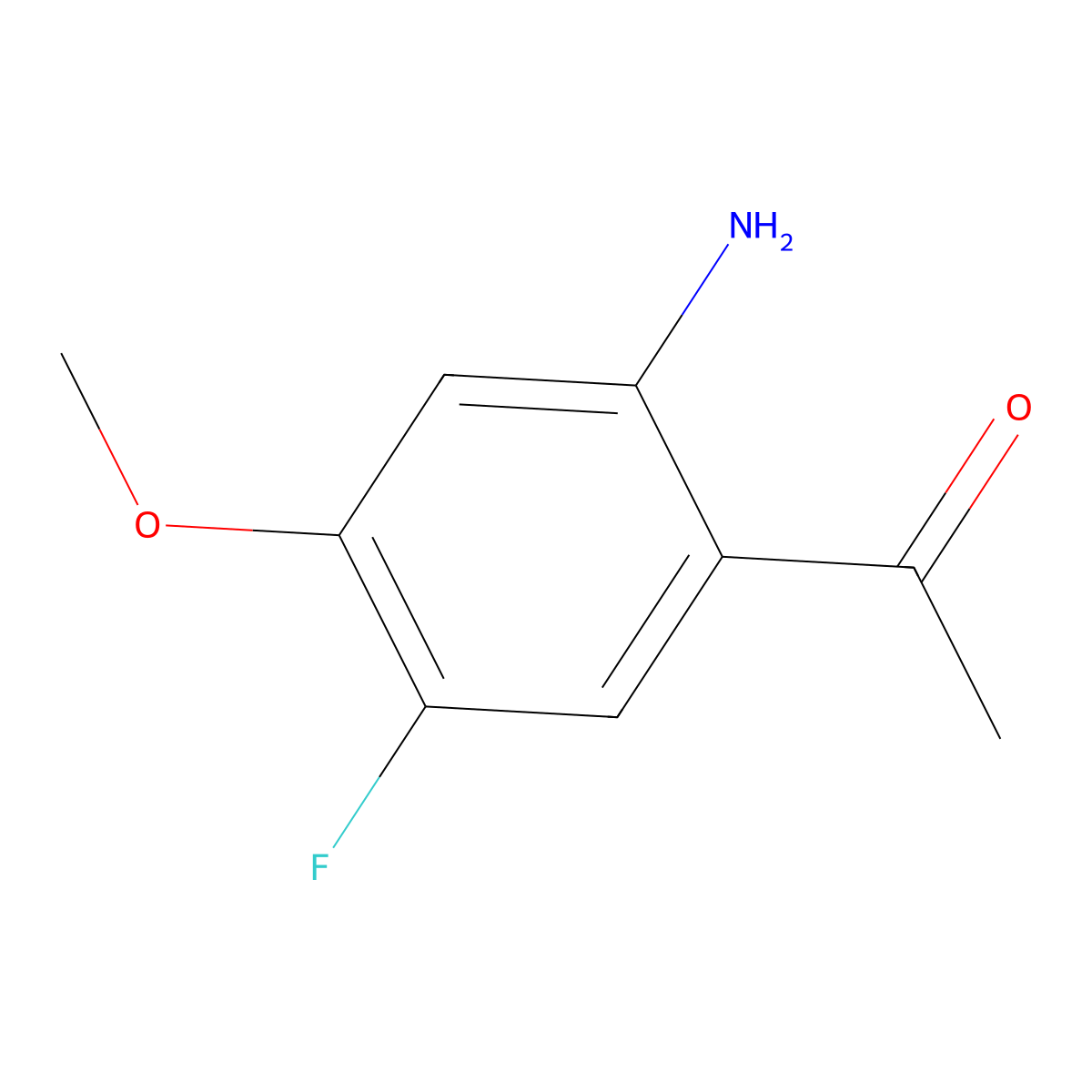 1-(2-Amino-5-fluoro-4-methoxyphenyl)ethan-1-one molecular structure, CAS 1444356-81-3