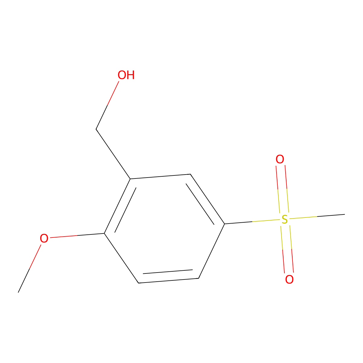 2-Methoxy-5-(methylsulfonyl)benzenemethanol molecular structure, CAS 1444384-86-4