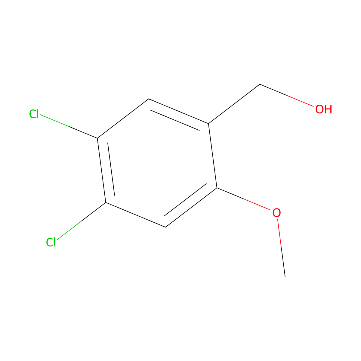(4,5-Dichloro-2-methoxyphenyl)methanol molecular structure, CAS 1444384-87-5