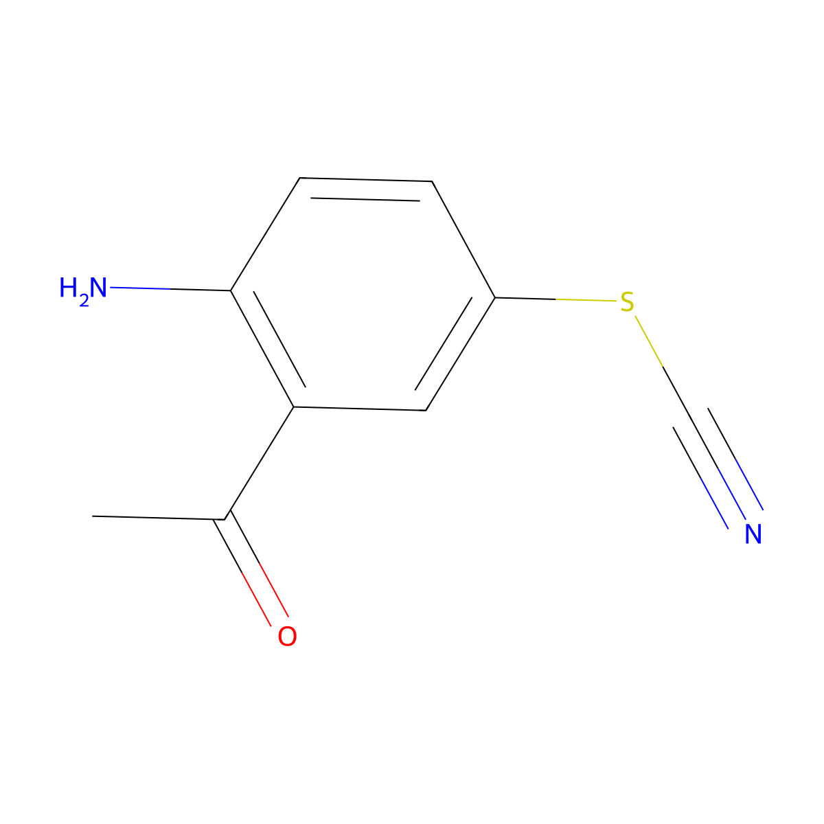 1-(2-Amino-5-thiocyanato-phenyl)-ethanone molecular structure, CAS 14444-96-3