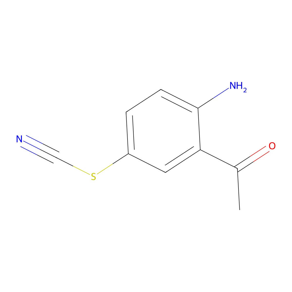 1-(2-Amino-5-thiocyanato-phenyl)-ethanone molecular structure, CAS 14444-96-3