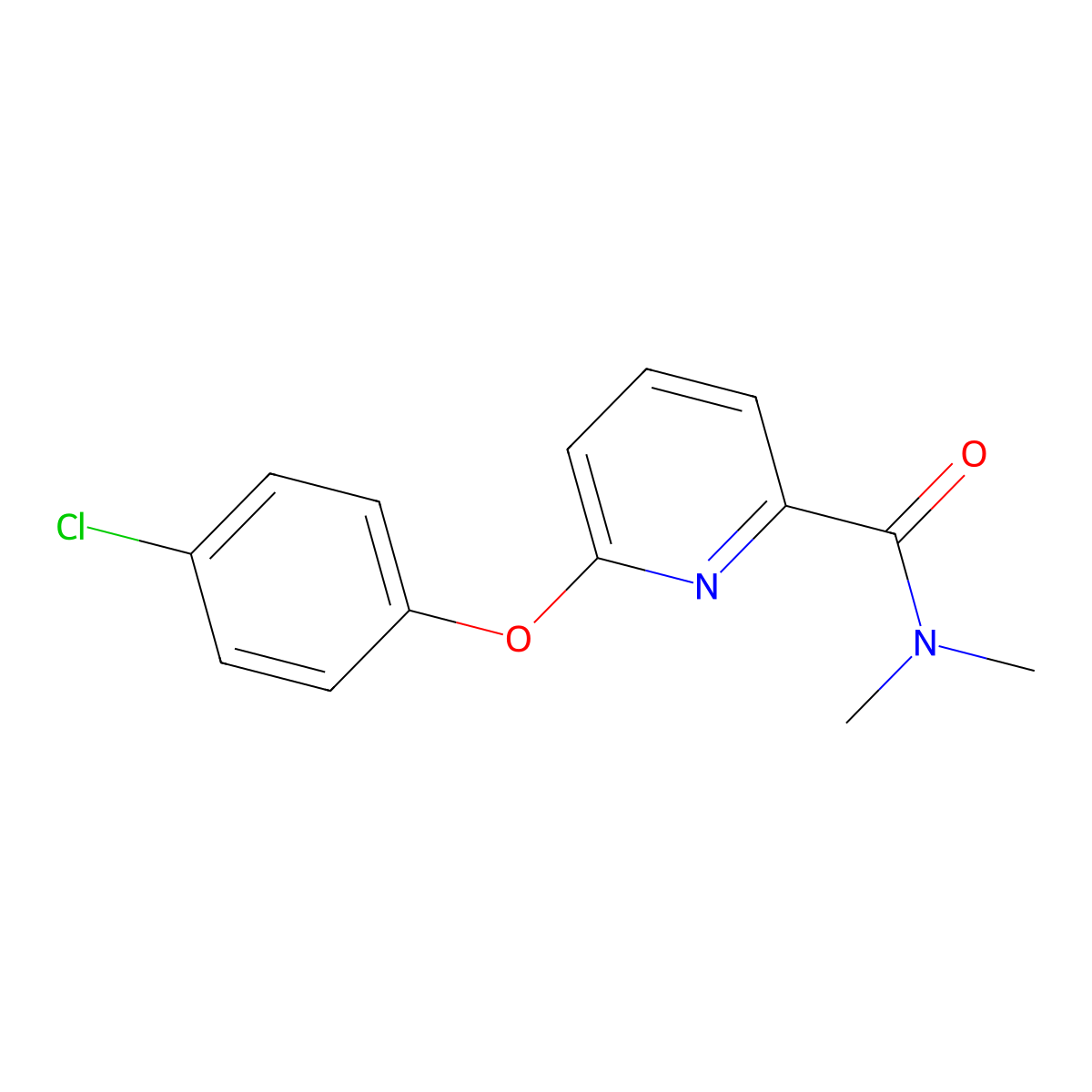 6-(4-Chlorophenoxy)-N,N-dimethyl-2-pyridinecarboxamide molecular structure, CAS 1444401-71-1