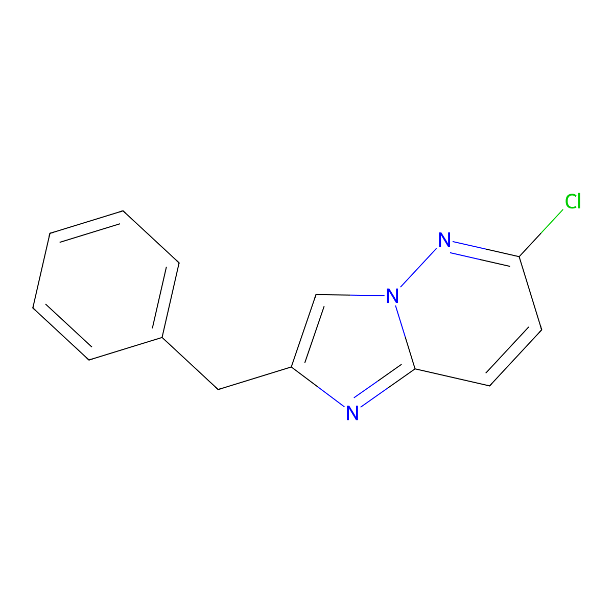 6-Chloro-2-(phenylmethyl)imidazo[1,2-b]pyridazine molecular structure, CAS 144449-06-9