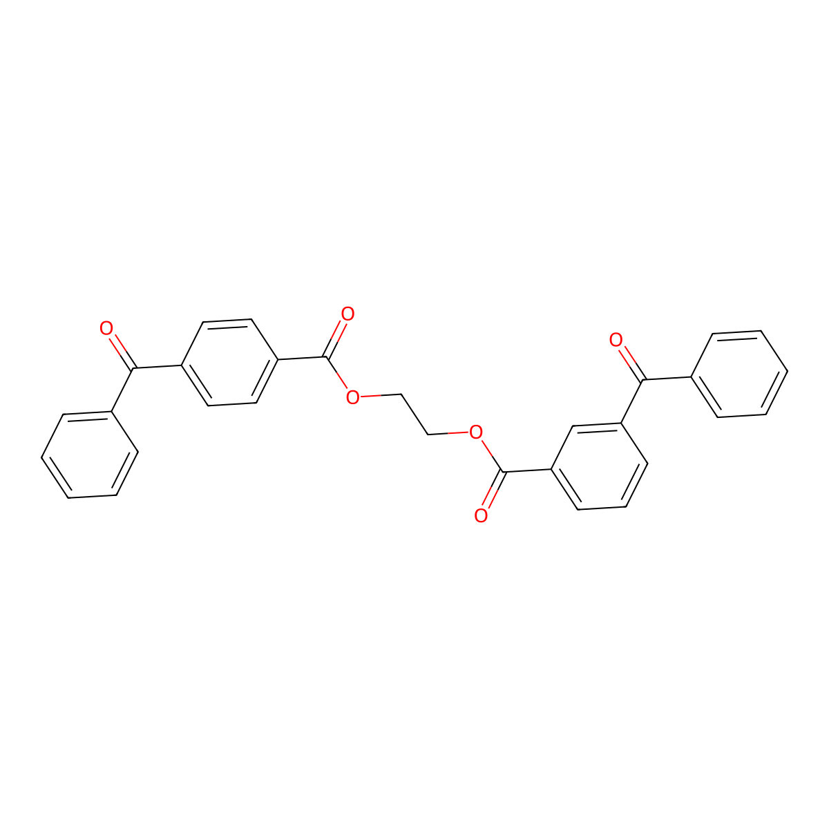 2-((4-Benzoylbenzoyl)oxy)ethyl 3-benzoylbenzoate molecular structure, CAS 1444490-70-3