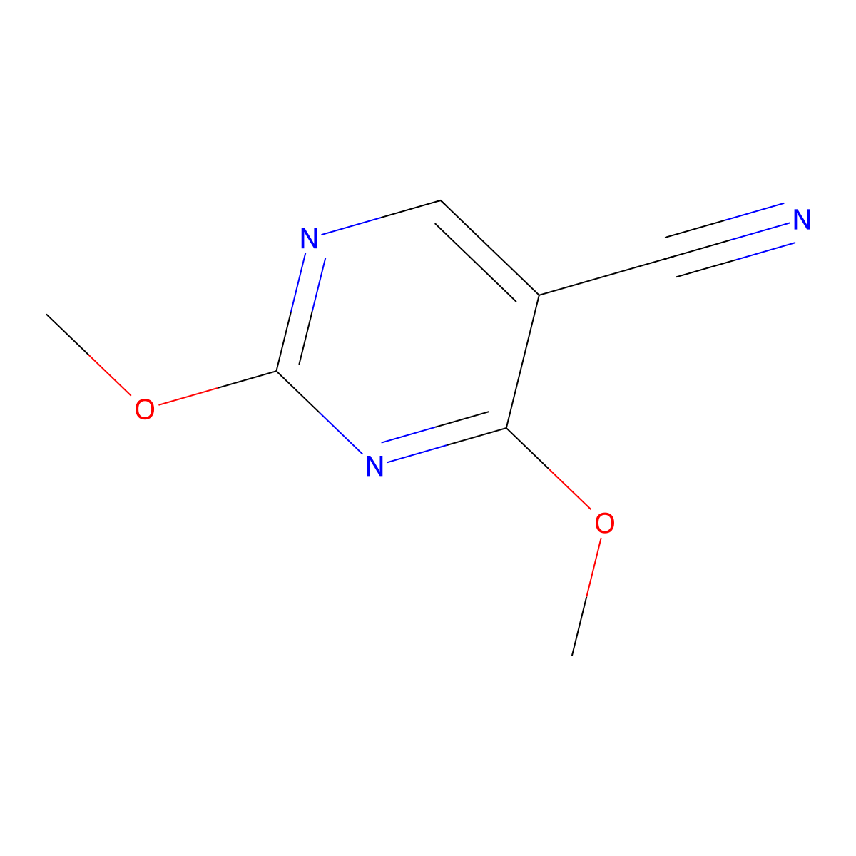 2,4-Dimethoxypyrimidine-5-carbonitrile molecular structure, CAS 14445-57-9