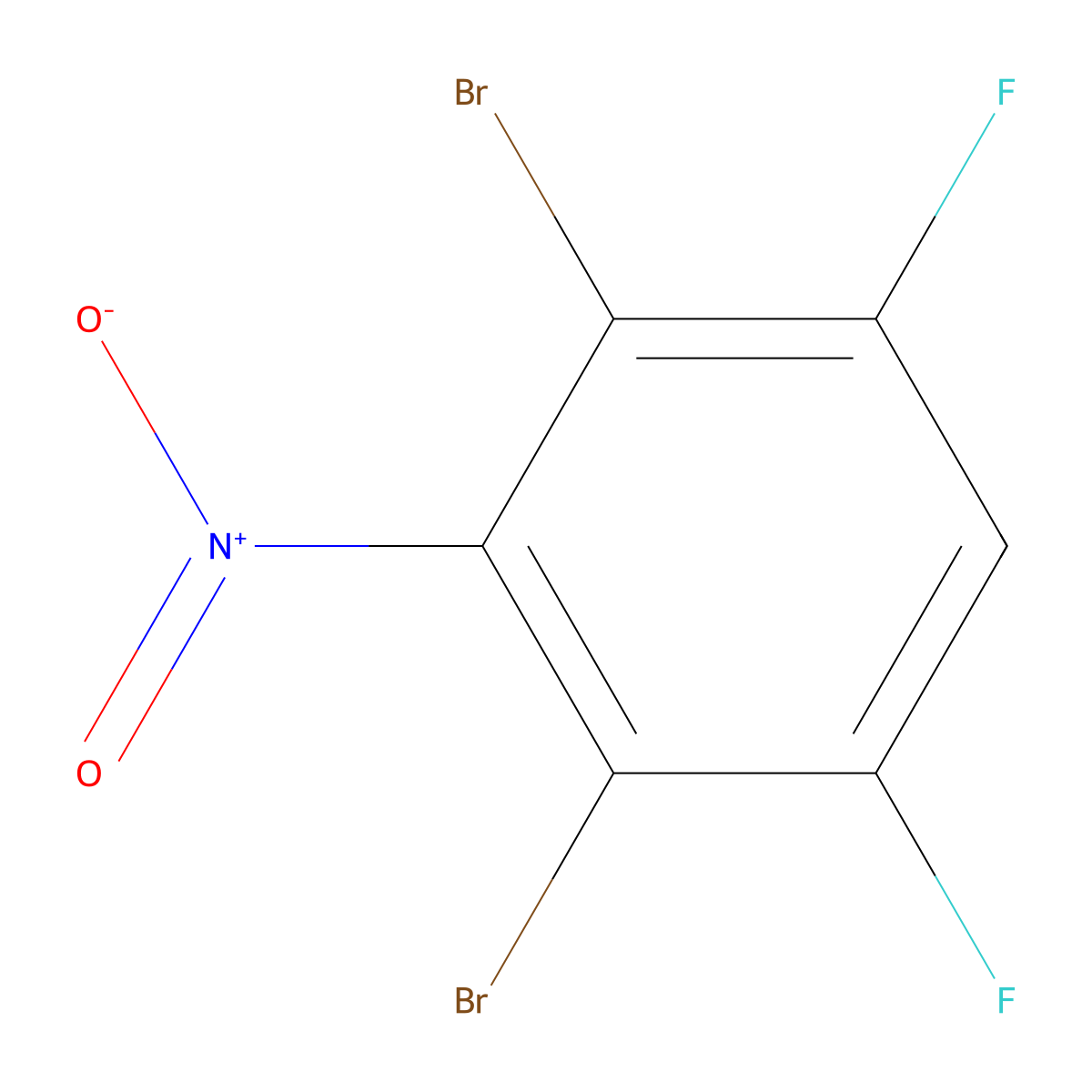 2,4-Dibromo-1,5-difluoro-3-nitrobenzene molecular structure, CAS 144450-58-8