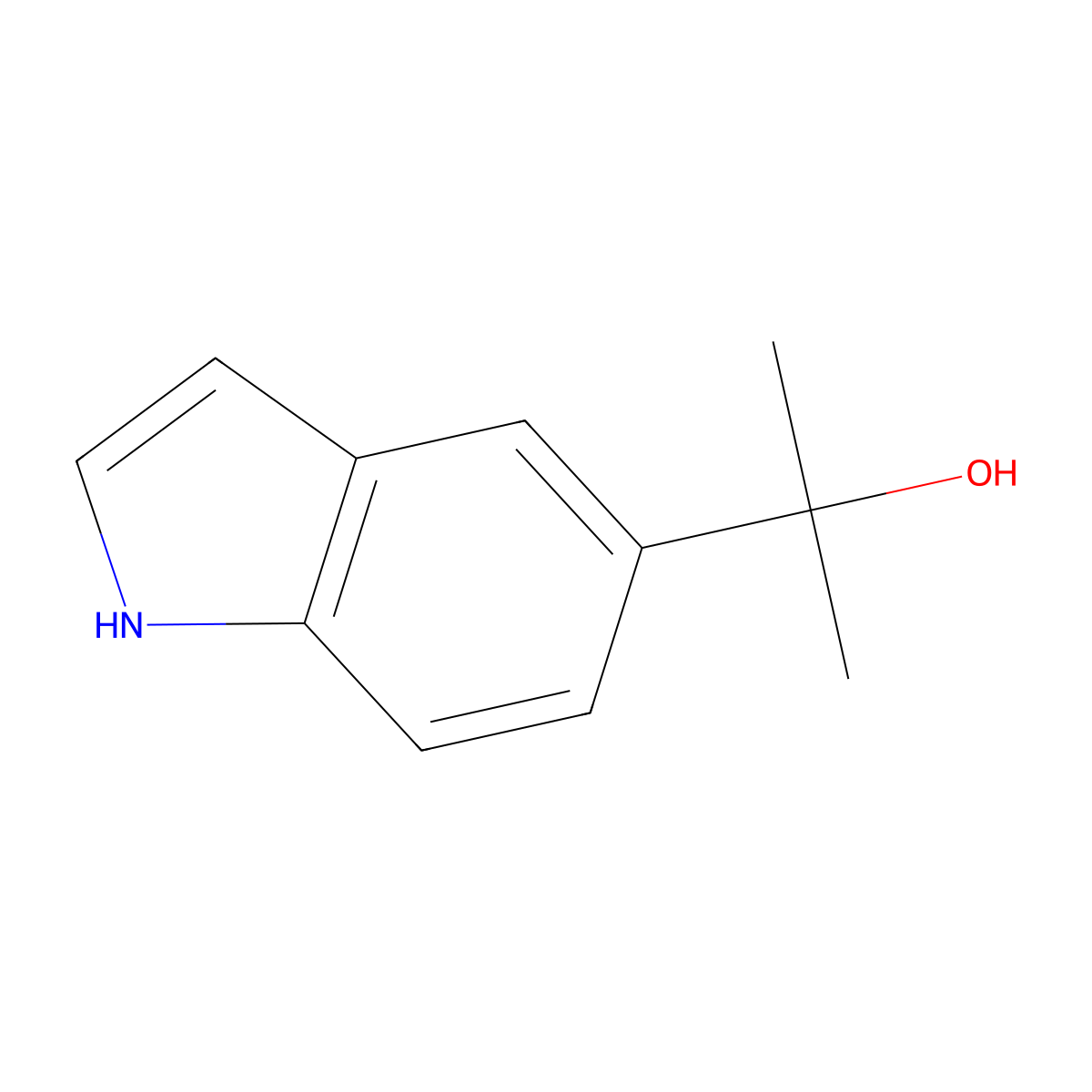 2-(1H-indol-5-yl)propan-2-ol molecular structure, CAS 144453-57-6