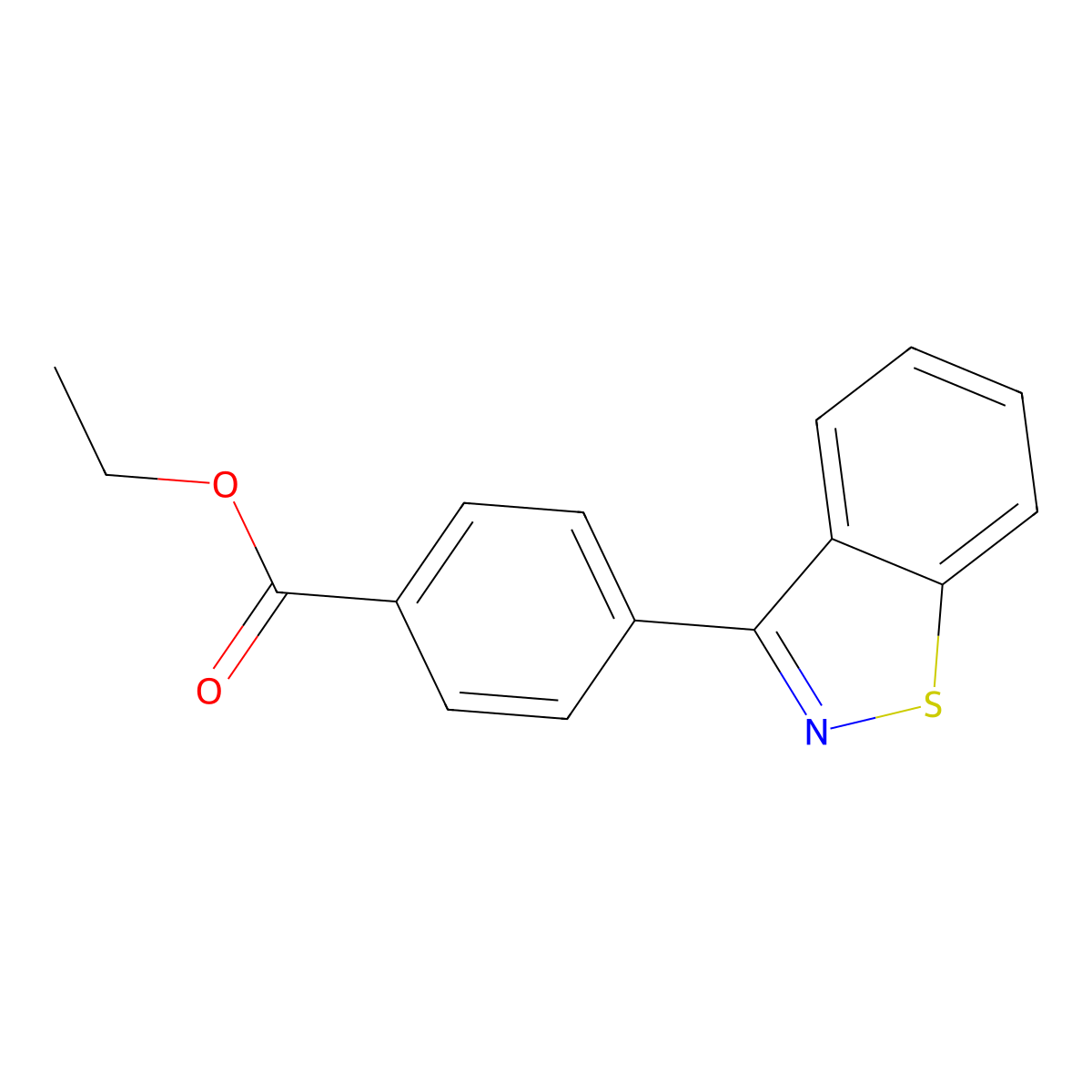 Ethyl 4-(1,2-benzothiazol-3-yl)benzoate molecular structure, CAS 144456-30-4