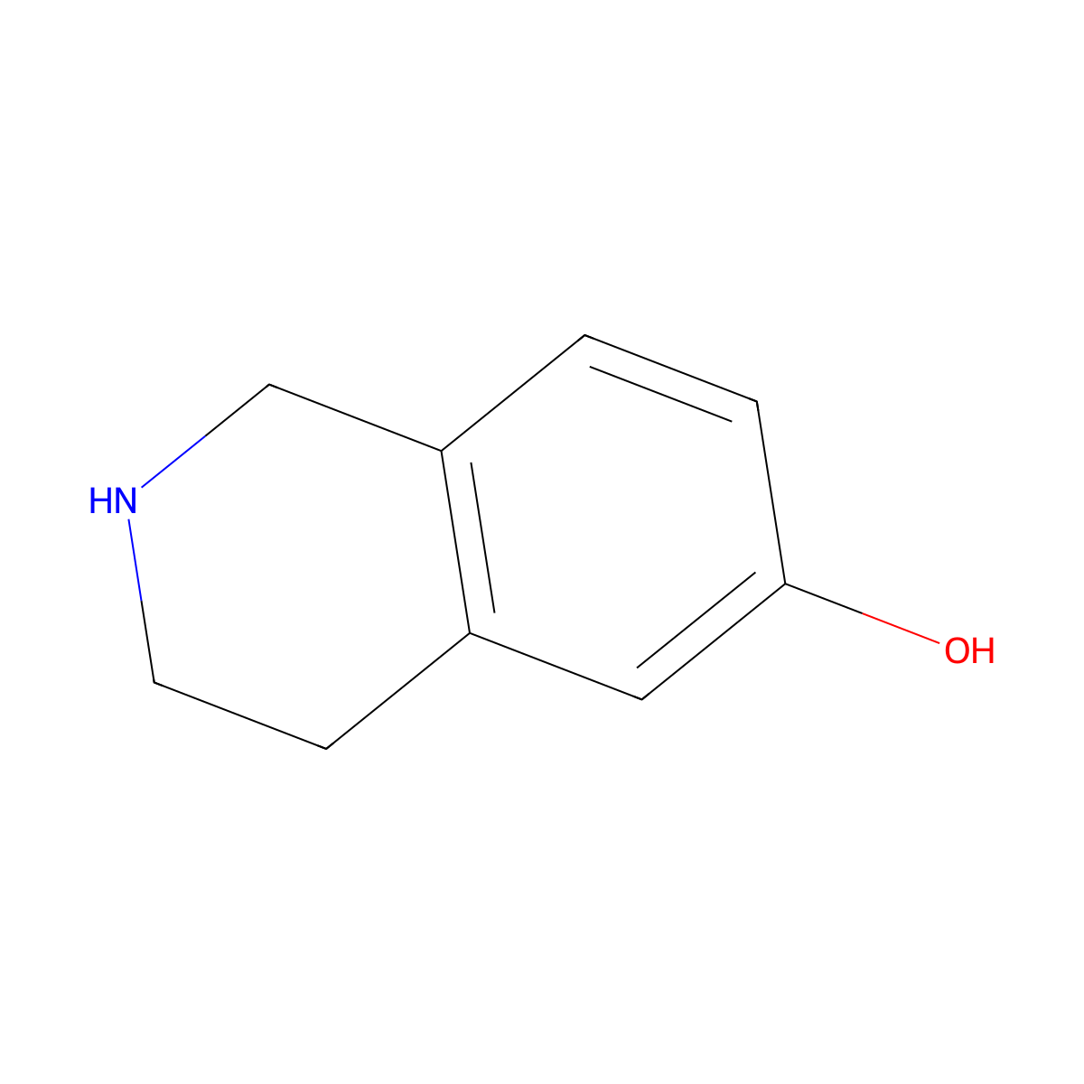 1,2,3,4-Tetrahydroisoquinolin-6-ol molecular structure, CAS 14446-24-3