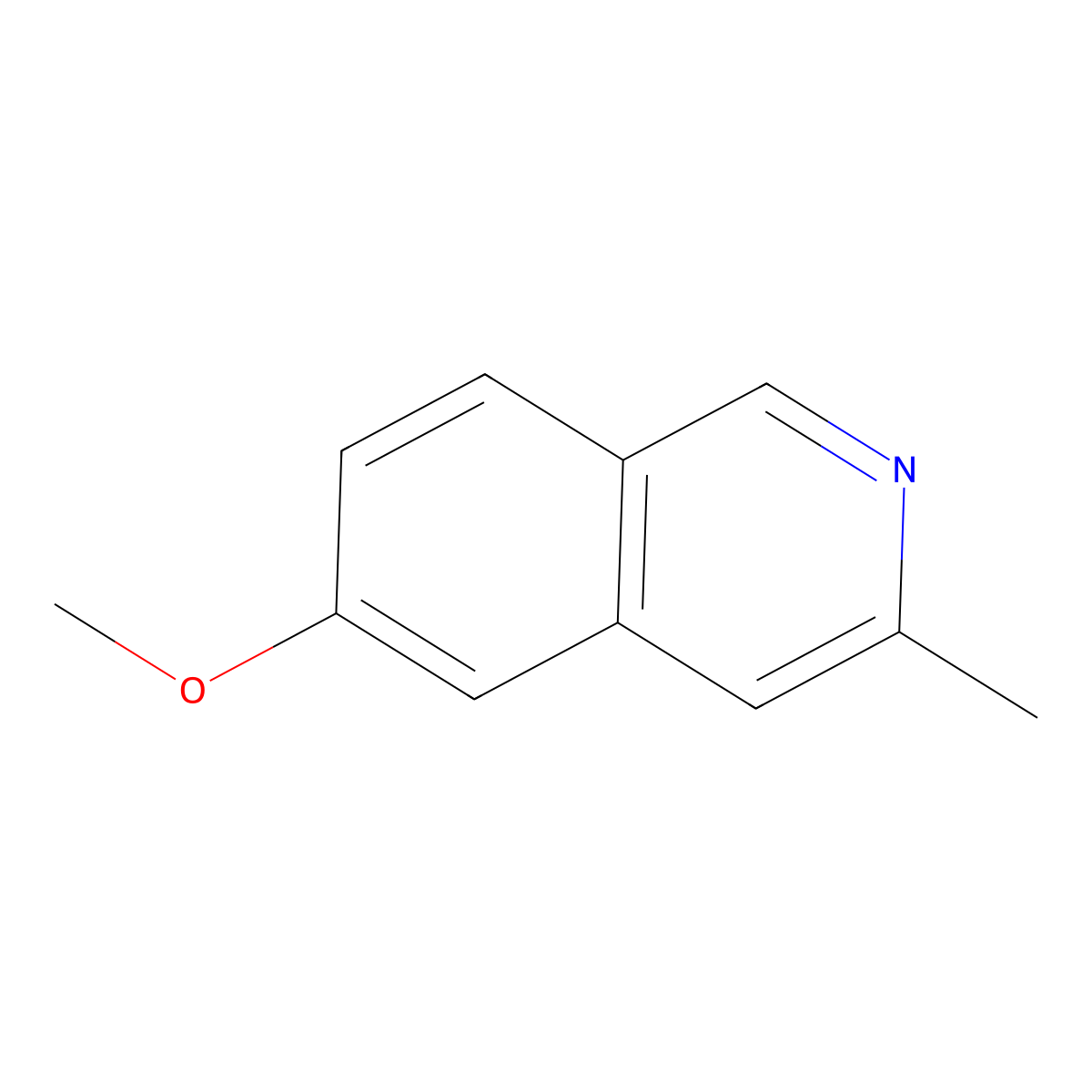 6-Methoxy-3-methylisoquinoline molecular structure, CAS 14446-31-2