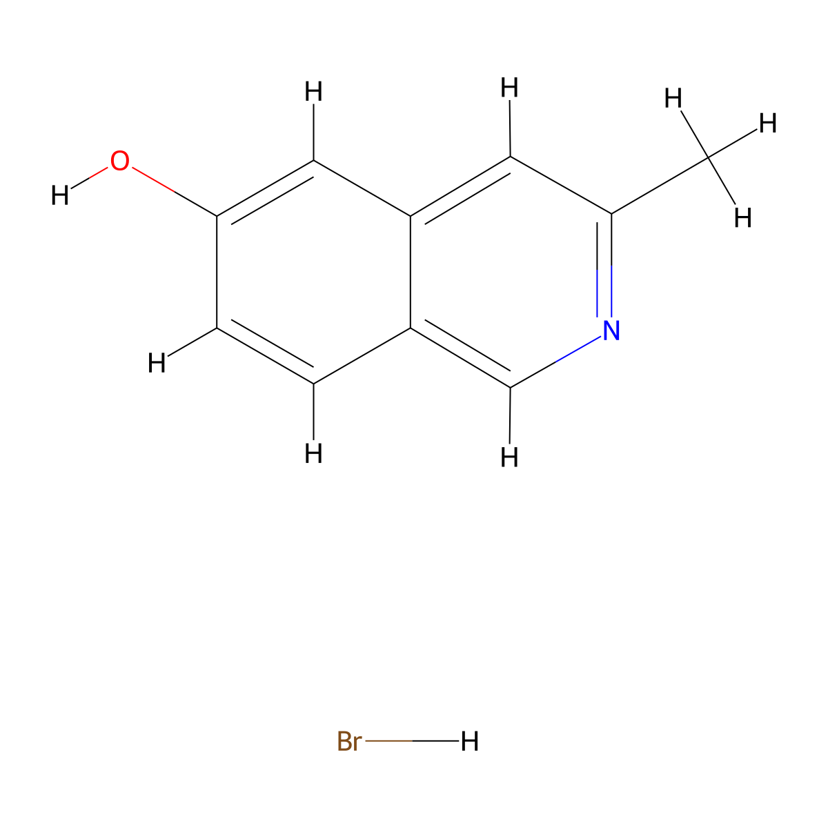 3-Methylisoquinolin-6-ol hydrobromide molecular structure, CAS 14446-32-3
