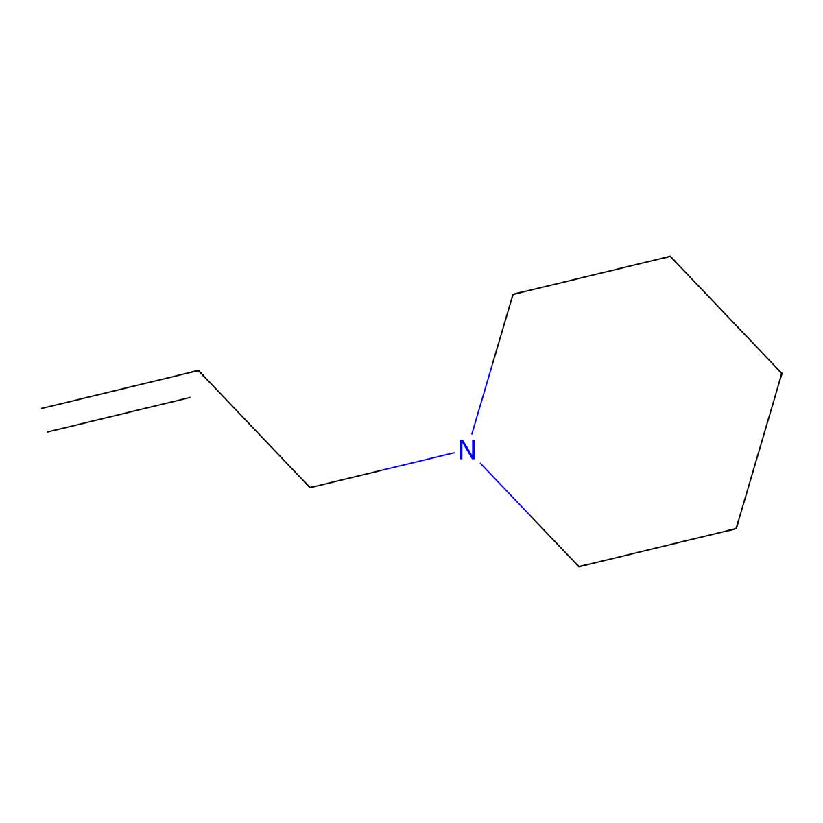 1-(Prop-2-en-1-yl)piperidine molecular structure, CAS 14446-67-4
