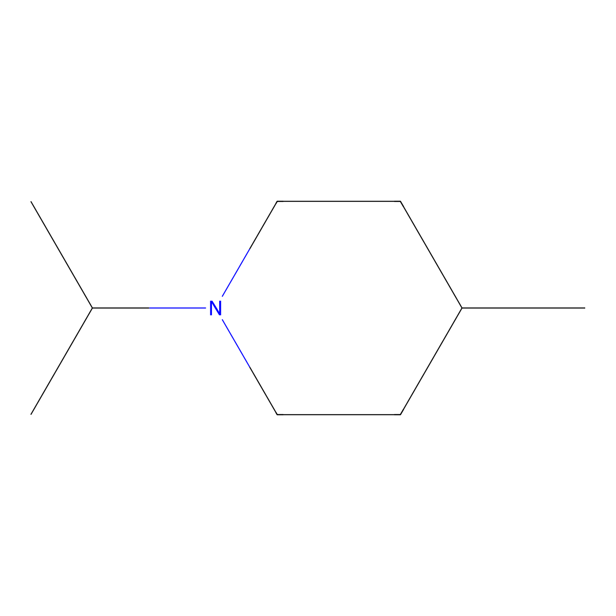 1-Isopropyl-4-methylpiperidine molecular structure, CAS 14446-72-1