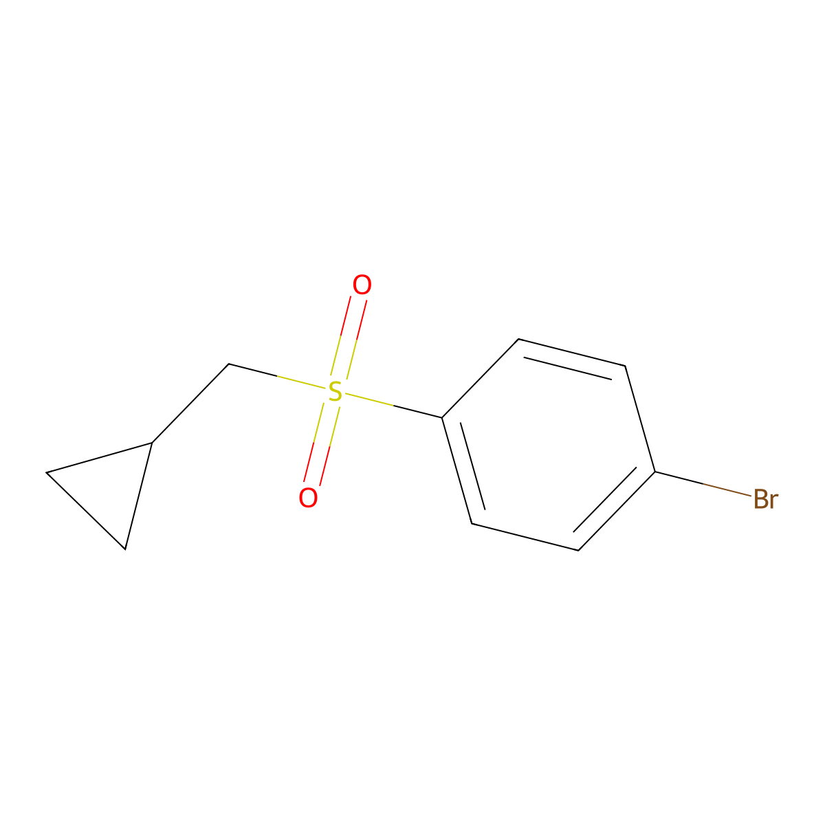 1-Bromo-4-cyclopropylmethanesulfonyl-benzene molecular structure, CAS 144461-23-4
