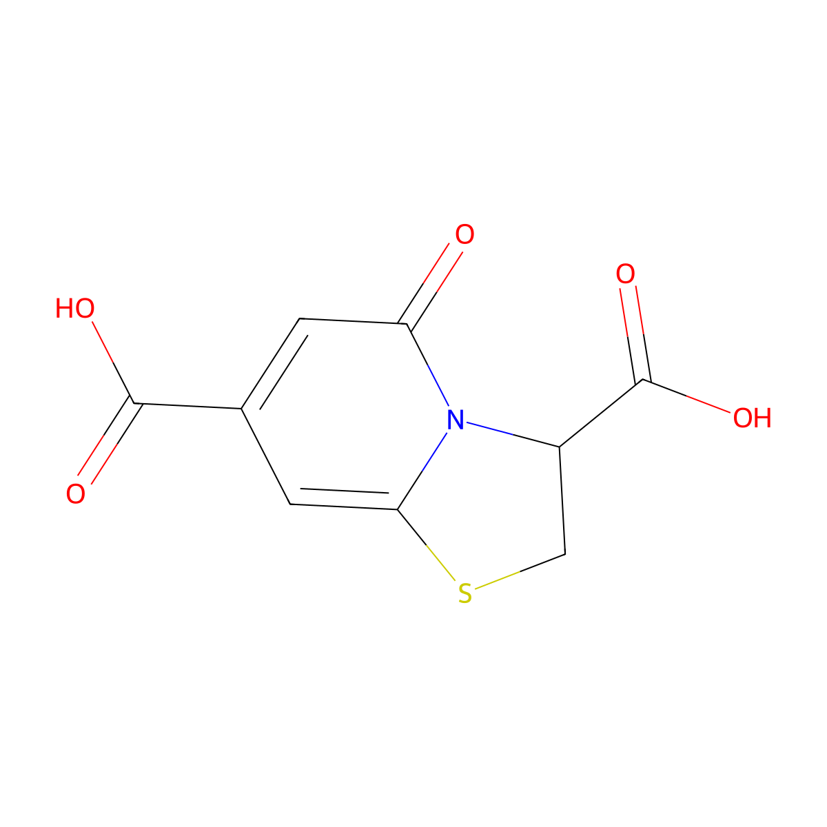 5-Oxo-2,3-dihydro-5H-thiazolo[3,2-a]pyridine-3,7-dicarboxylic acid molecular structure, CAS 1444610-52-9