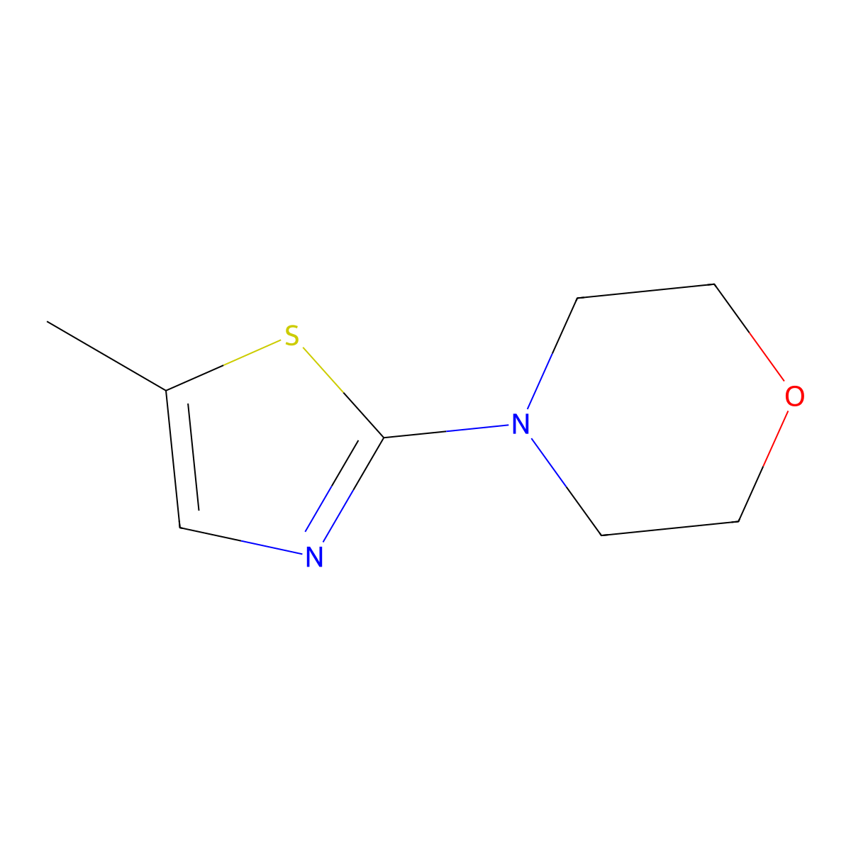 Morpholine, 4-(5-methyl-2-thiazolyl)- molecular structure, CAS 1444610-86-9