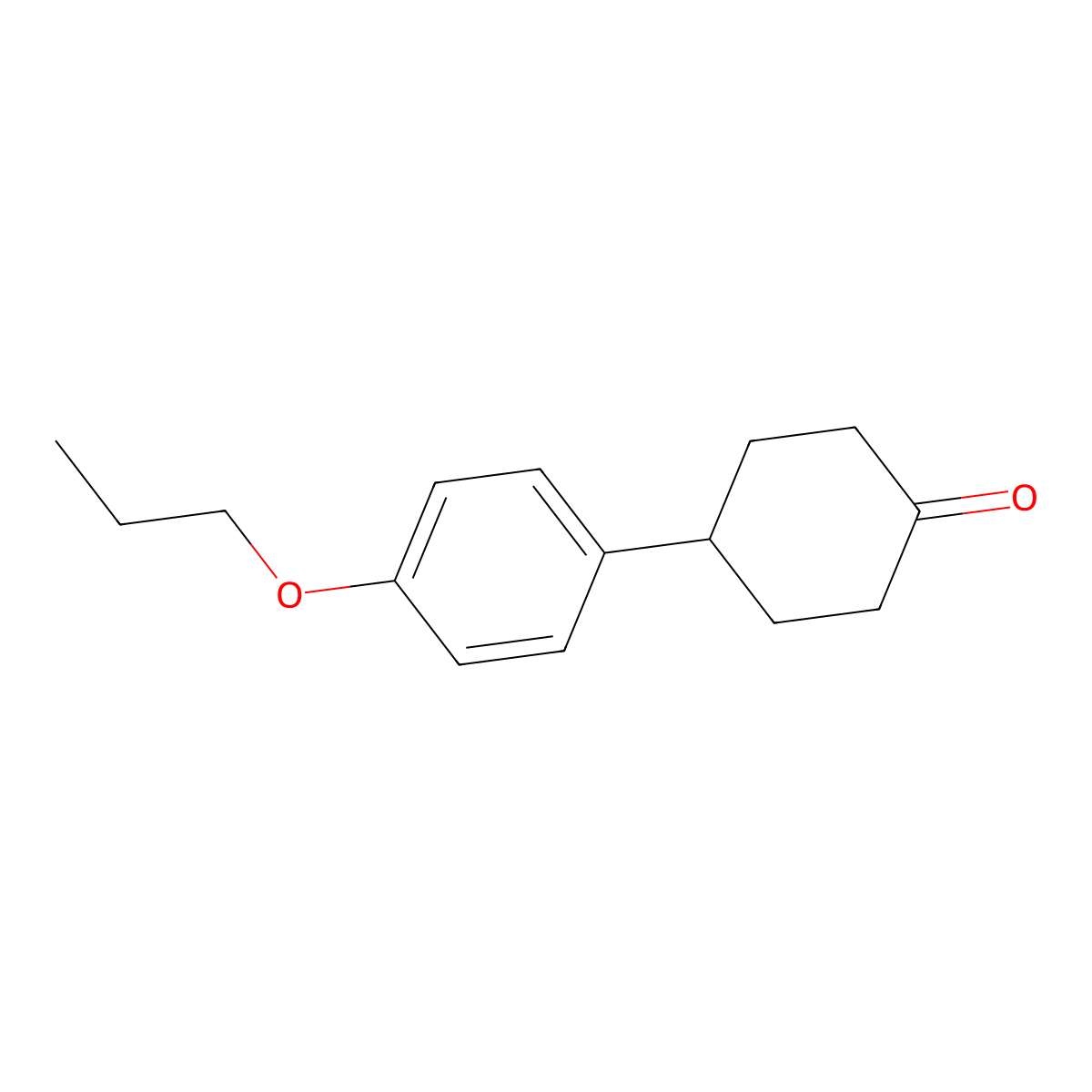4-(4-Propoxyphenyl)cyclohexanone molecular structure, CAS 1444616-23-2