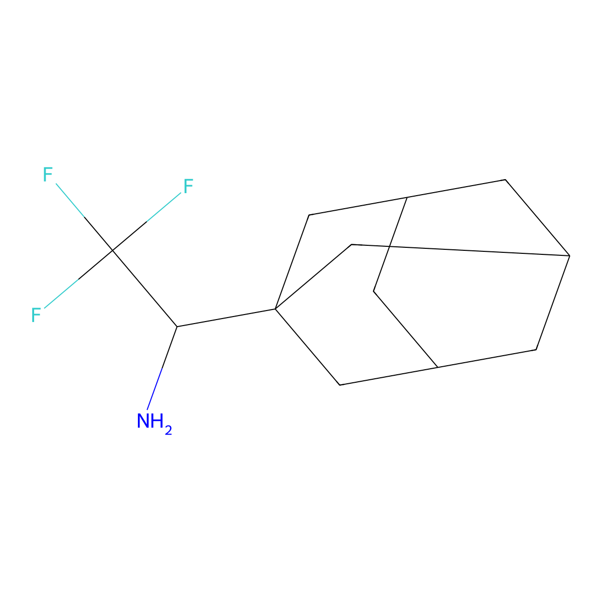 1-(Adamantan-1-yl)-2,2,2-trifluoroethanamine molecular structure, CAS 144462-03-3