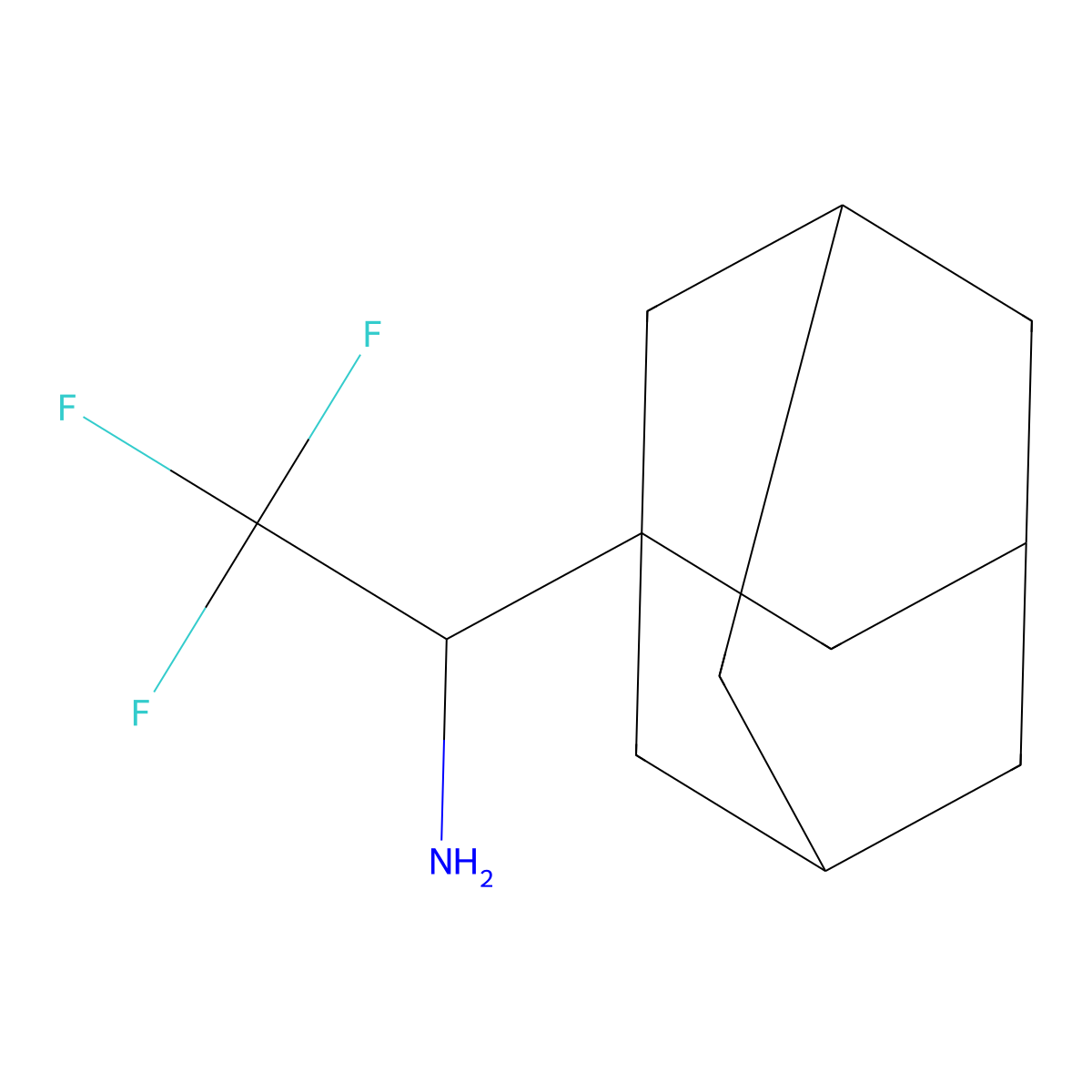 1-(Adamantan-1-yl)-2,2,2-trifluoroethanamine molecular structure, CAS 144462-03-3
