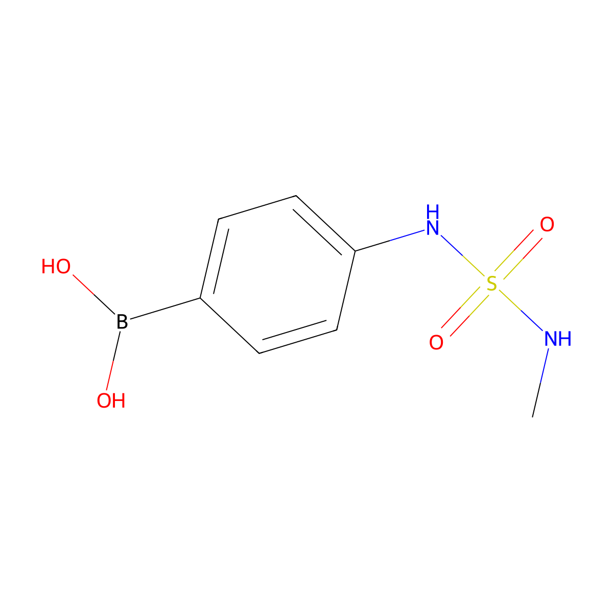 {4-[(Methylsulfamoyl)amino]phenyl}boronic acid molecular structure, CAS 1444623-90-8