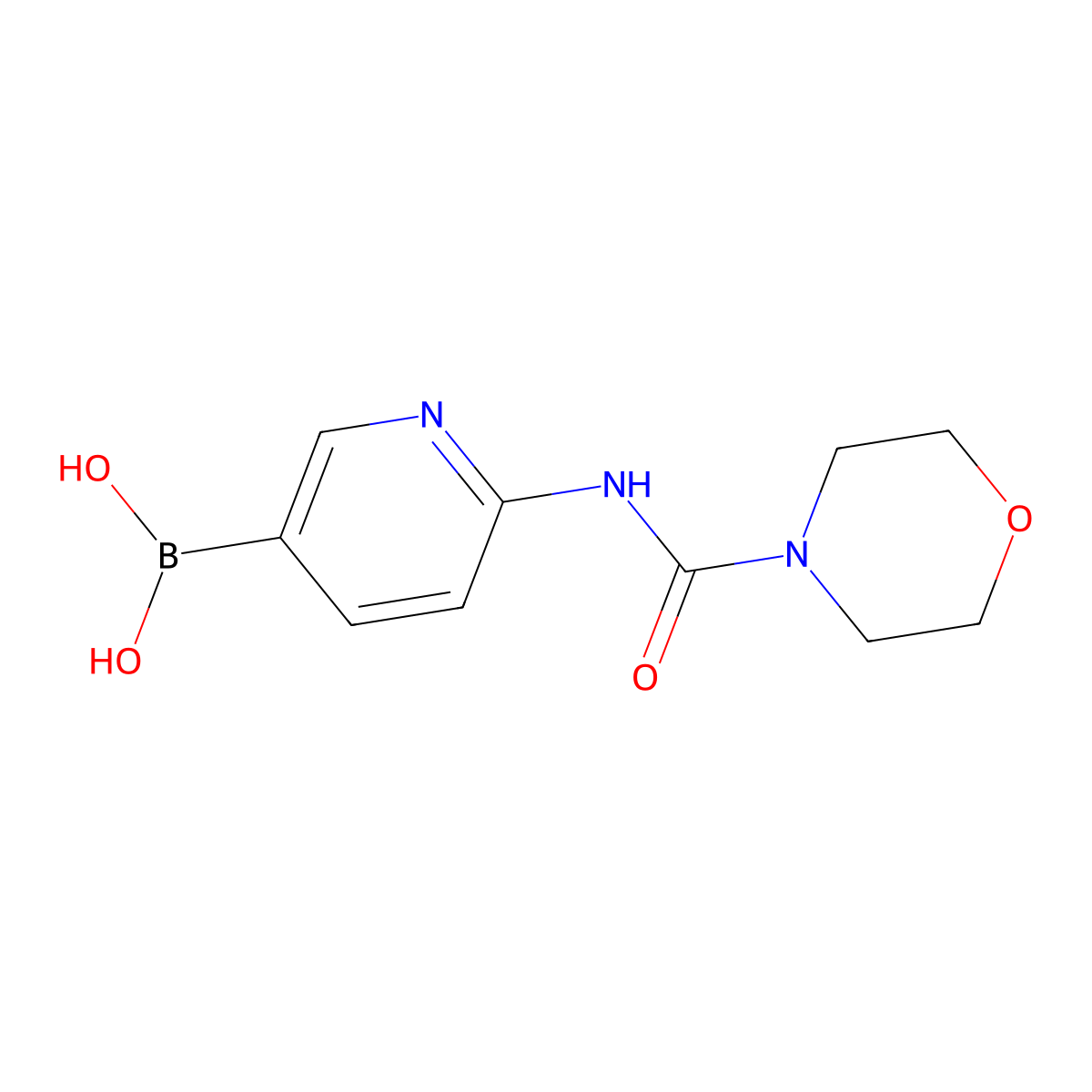 (6-(Morpholine-4-carboxamido)pyridin-3-yl)boronic acid molecular structure, CAS 1444624-20-7