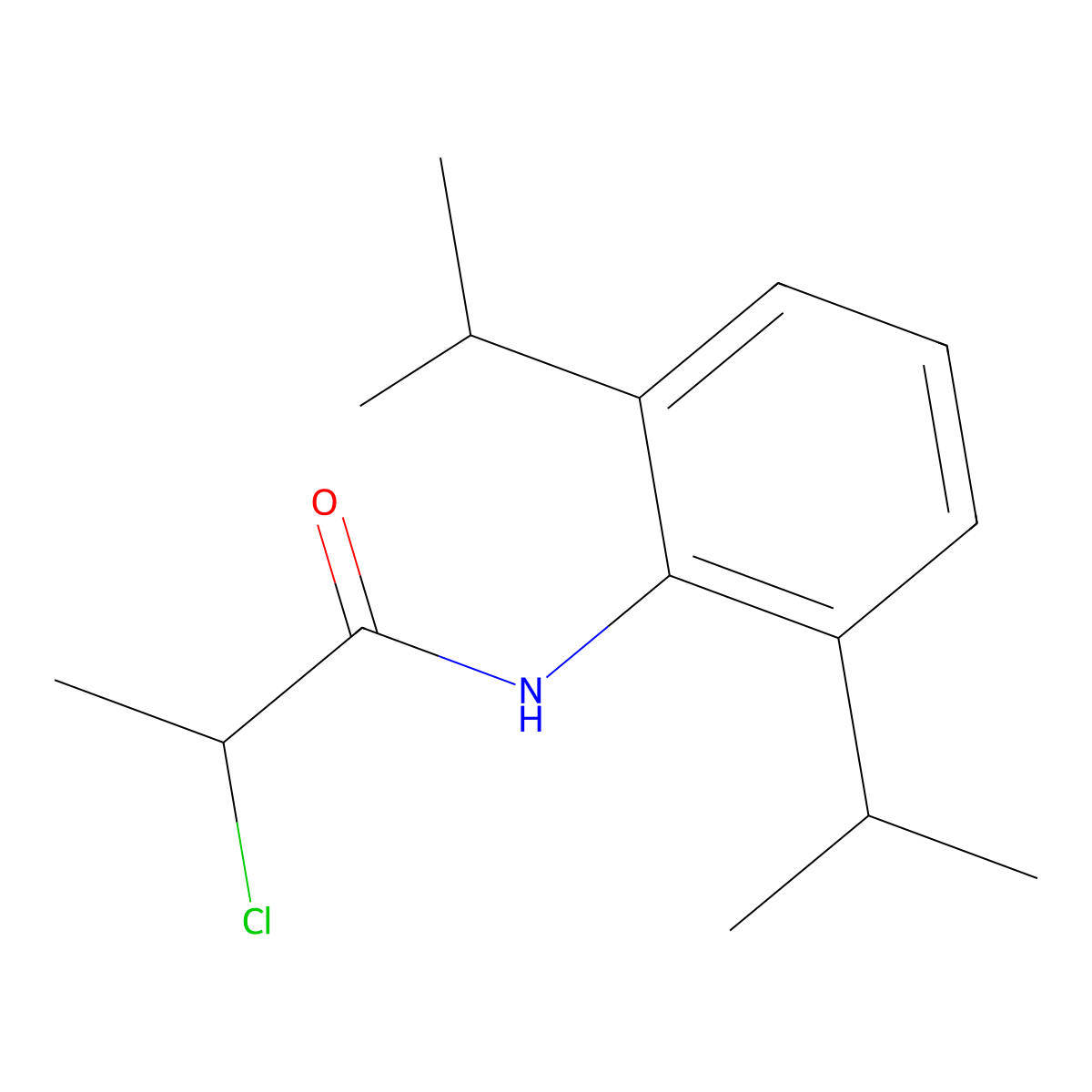 N-[2,6-bis(propan-2-yl)phenyl]-2-chloropropanamide molecular structure, CAS 1444630-93-6