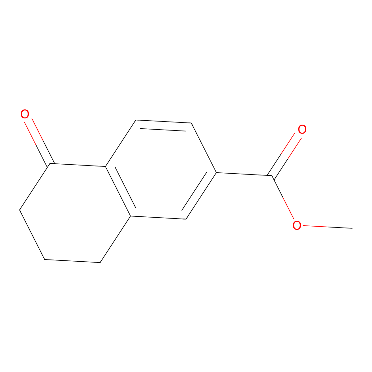 Methyl 5-oxo-5,6,7,8-tetrahydronaphthalene-2-carboxylate molecular structure, CAS 144464-66-4