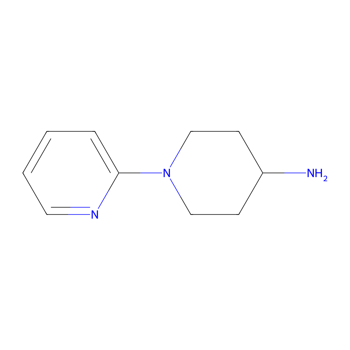 1-(Pyridin-2-yl)piperidin-4-amine molecular structure, CAS 144465-94-1