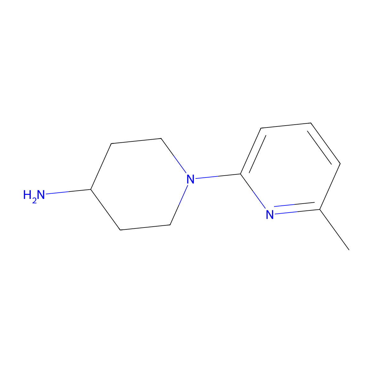 1-(6-Methylpyridin-2-yl)piperidin-4-amine molecular structure, CAS 144465-95-2