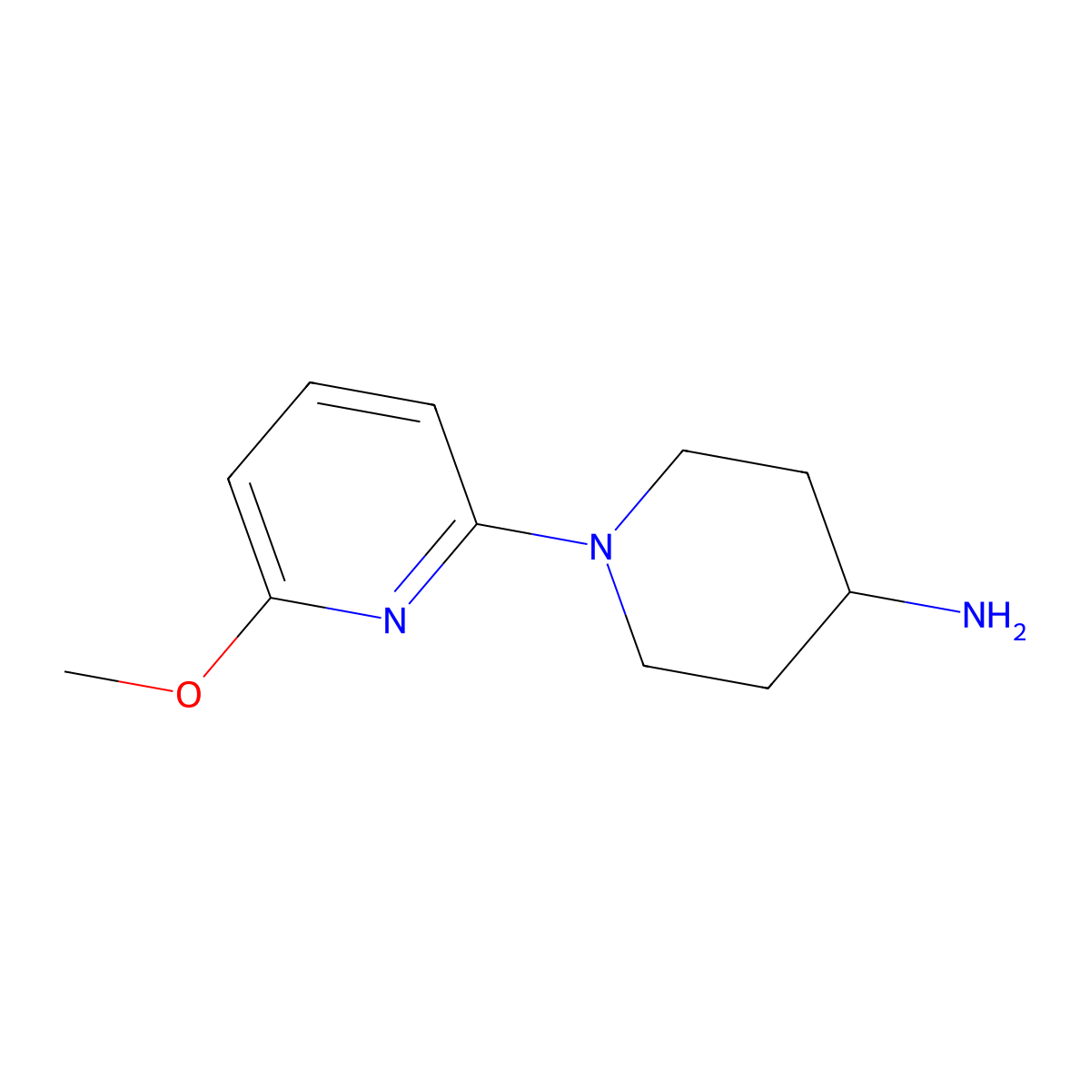 1-(6-Methoxypyridin-2-YL)piperidin-4-amine molecular structure, CAS 144465-96-3