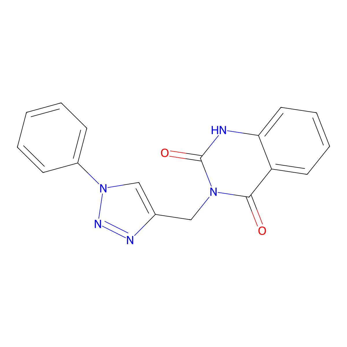 3-[(1-phenyl-1H-1,2,3-triazol-4-yl)methyl]-1,2,3,4-tetrahydroquinazoline-2,4-dione molecular structure, CAS 1444688-12-3