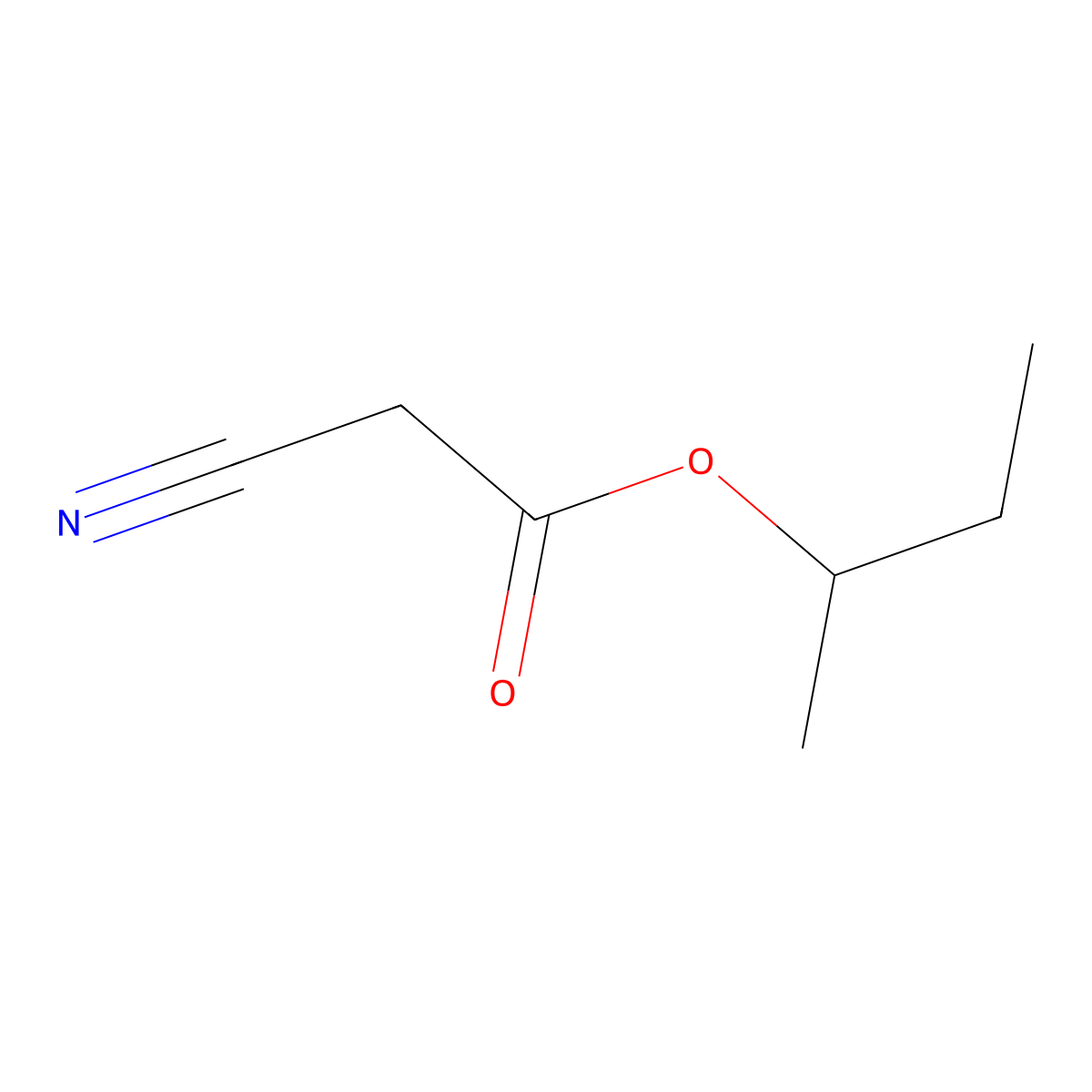 1-Methylpropyl cyanoacetate molecular structure, CAS 14447-16-6