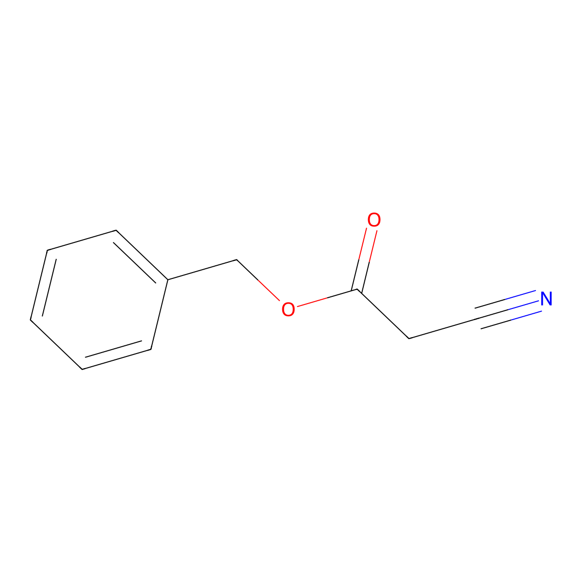 Benzyl 2-cyanoacetate molecular structure, CAS 14447-18-8