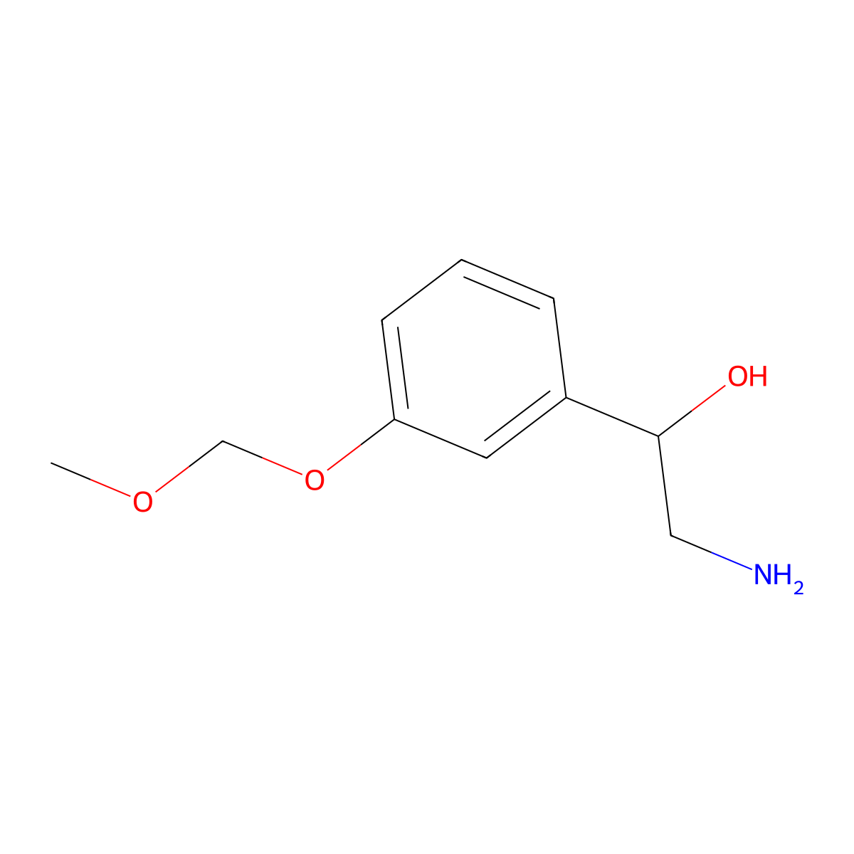 2-Amino-1-[3-(methoxymethoxy)phenyl]ethanol molecular structure, CAS 1444767-44-5
