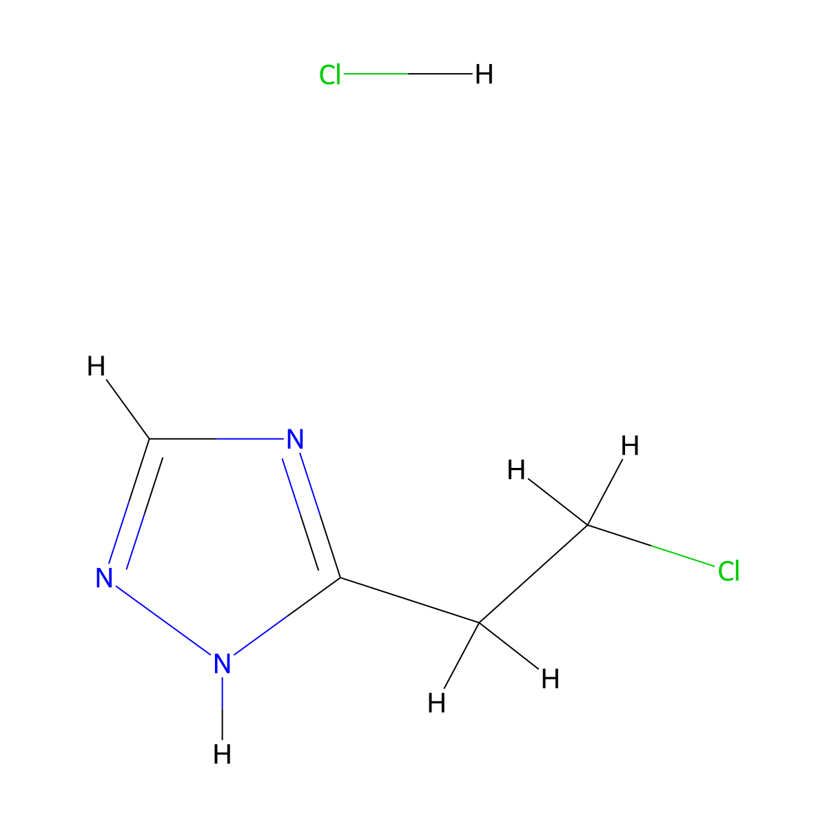 3-(2-chloroethyl)-1H-1,2,4-triazole hydrochloride molecular structure, CAS 144479-50-5
