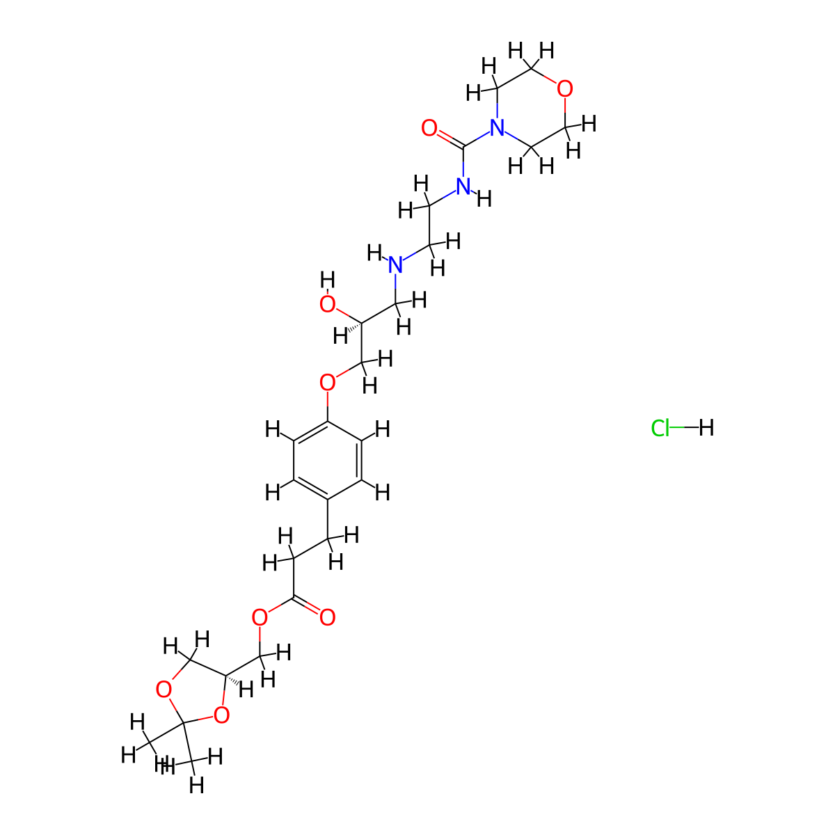 Landiolol Hydrochloride molecular structure, CAS 144481-98-1