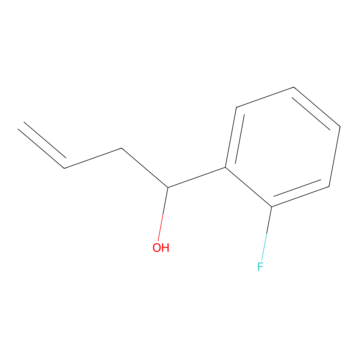 2-Fluoro-alpha-2-propen-1-ylbenzenemethanol molecular structure, CAS 144486-11-3