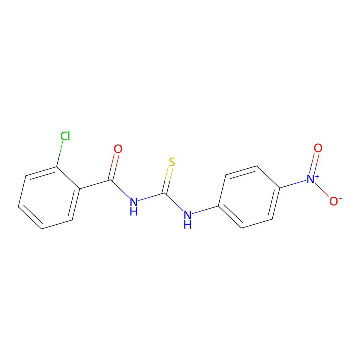 1-(2-Chlorobenzoyl)-3-(4-nitrophenyl)-2-thiourea molecular structure, CAS 144487-31-0