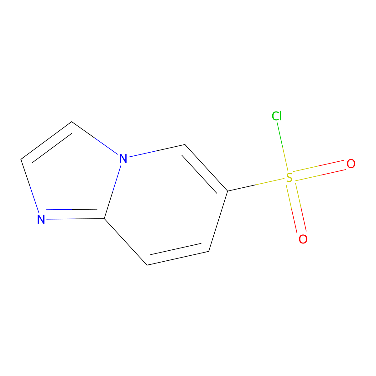 Imidazo[1,2-a]pyridine-6-sulfonyl chloride molecular structure, CAS 1444886-02-5