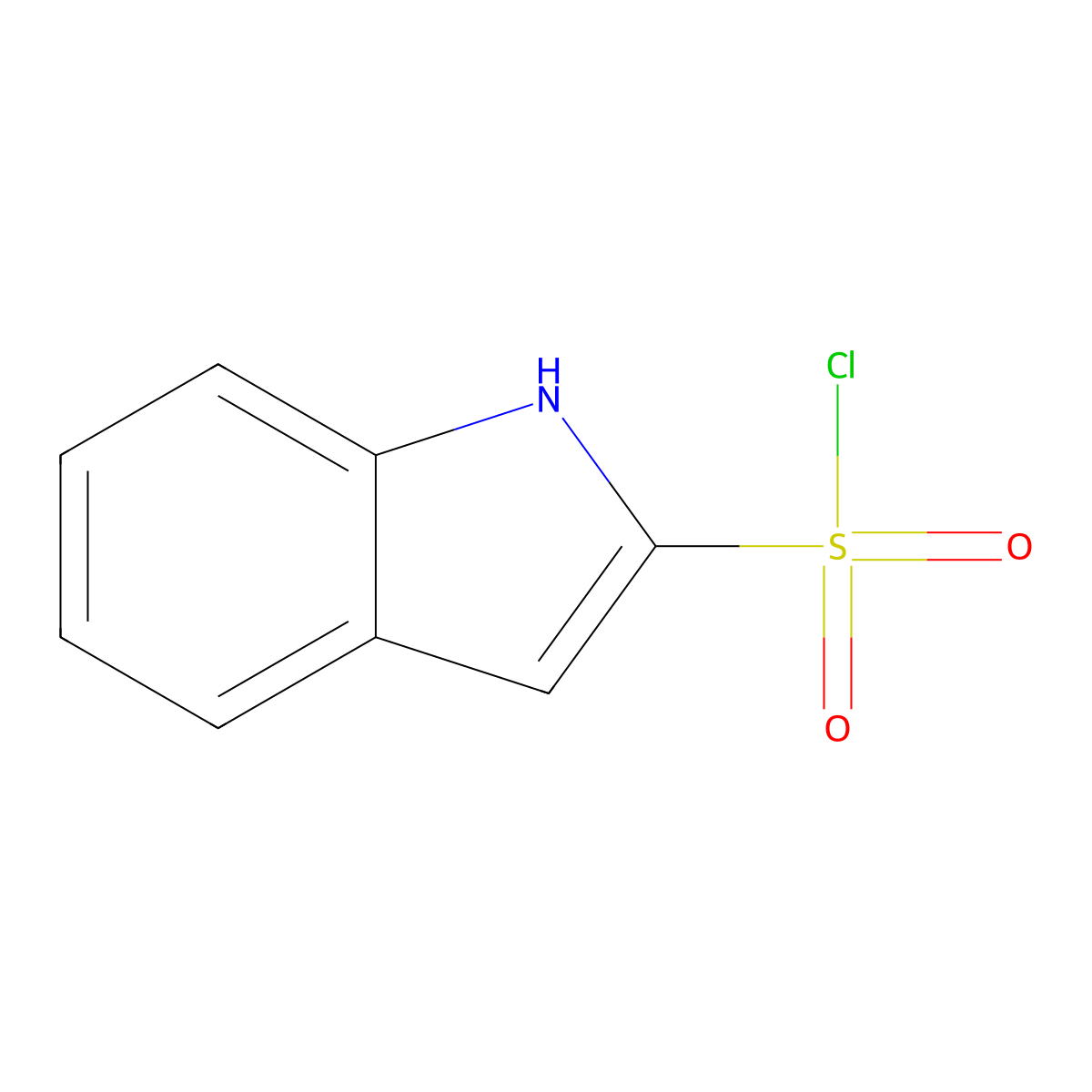 1H-indole-2-sulfonyl chloride molecular structure, CAS 1444886-08-1