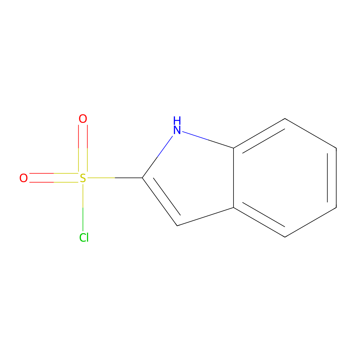 1H-indole-2-sulfonyl chloride molecular structure, CAS 1444886-08-1