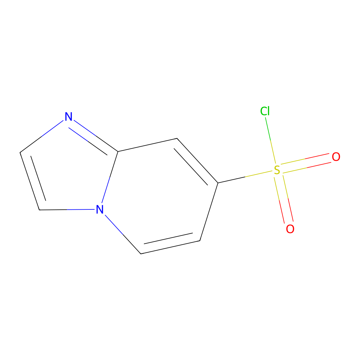 Imidazo[1,2-a]pyridine-7-sulfonyl chloride molecular structure, CAS 1444886-25-2