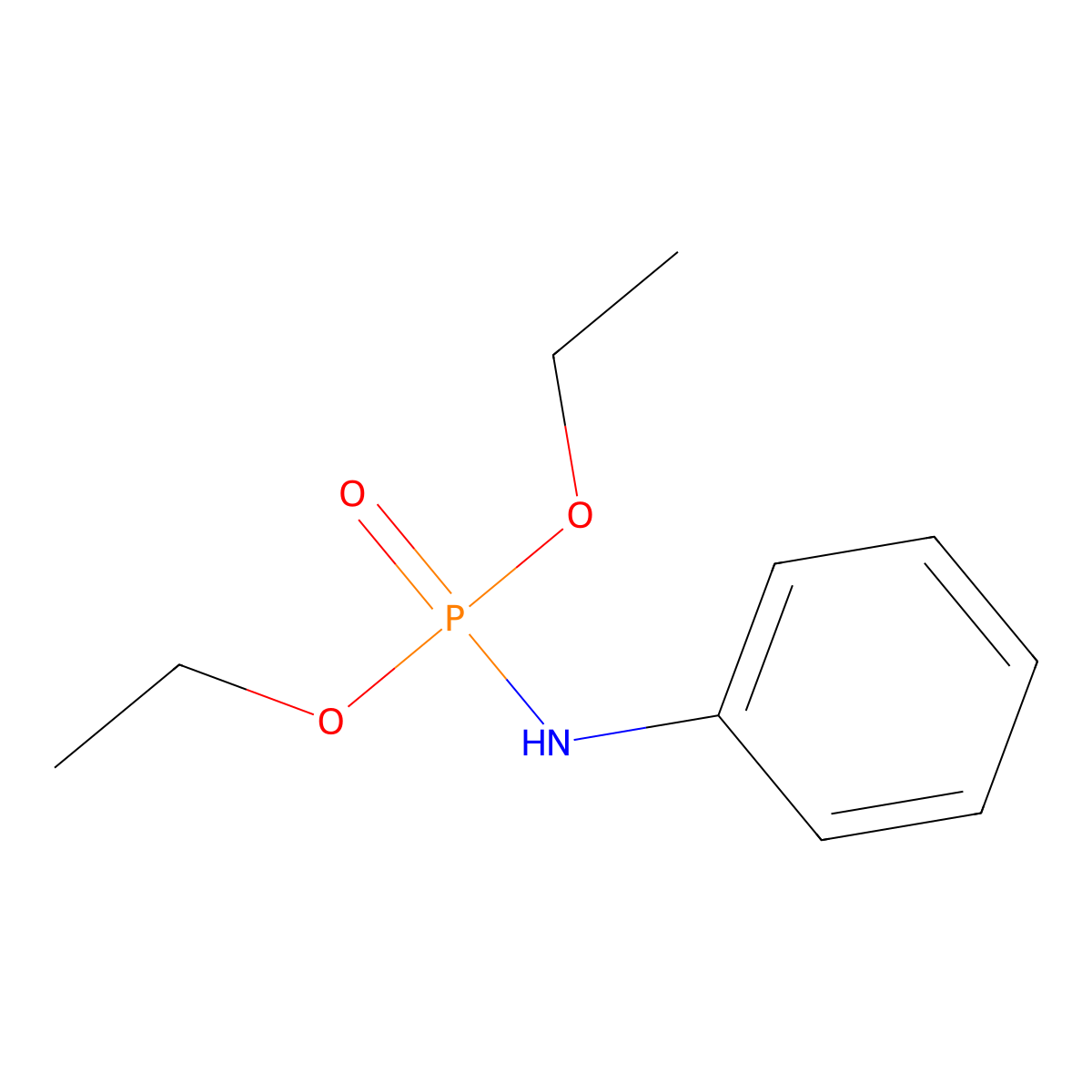 Phosphoramidic acid, phenyl-, diethyl ester molecular structure, CAS 1445-38-1