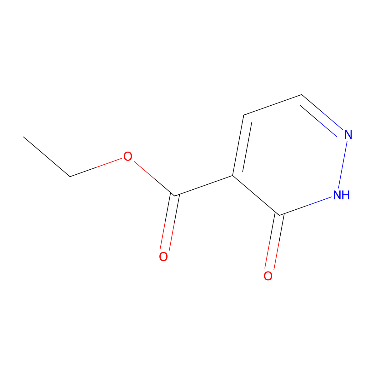 Ethyl 3-hydroxypyridazine-4-carboxylate molecular structure, CAS 1445-55-2