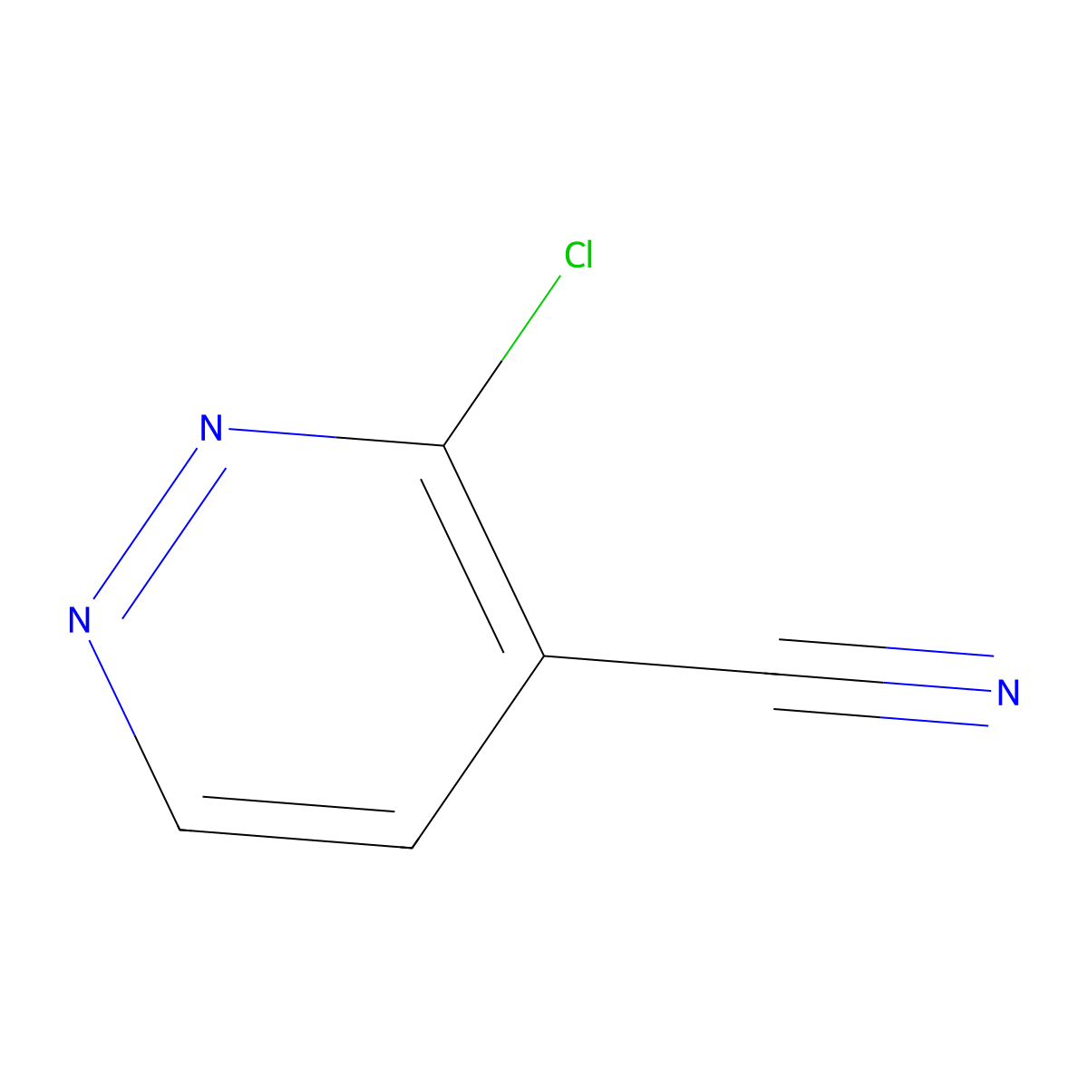 3-Chloropyridazine-4-carbonitrile molecular structure, CAS 1445-56-3