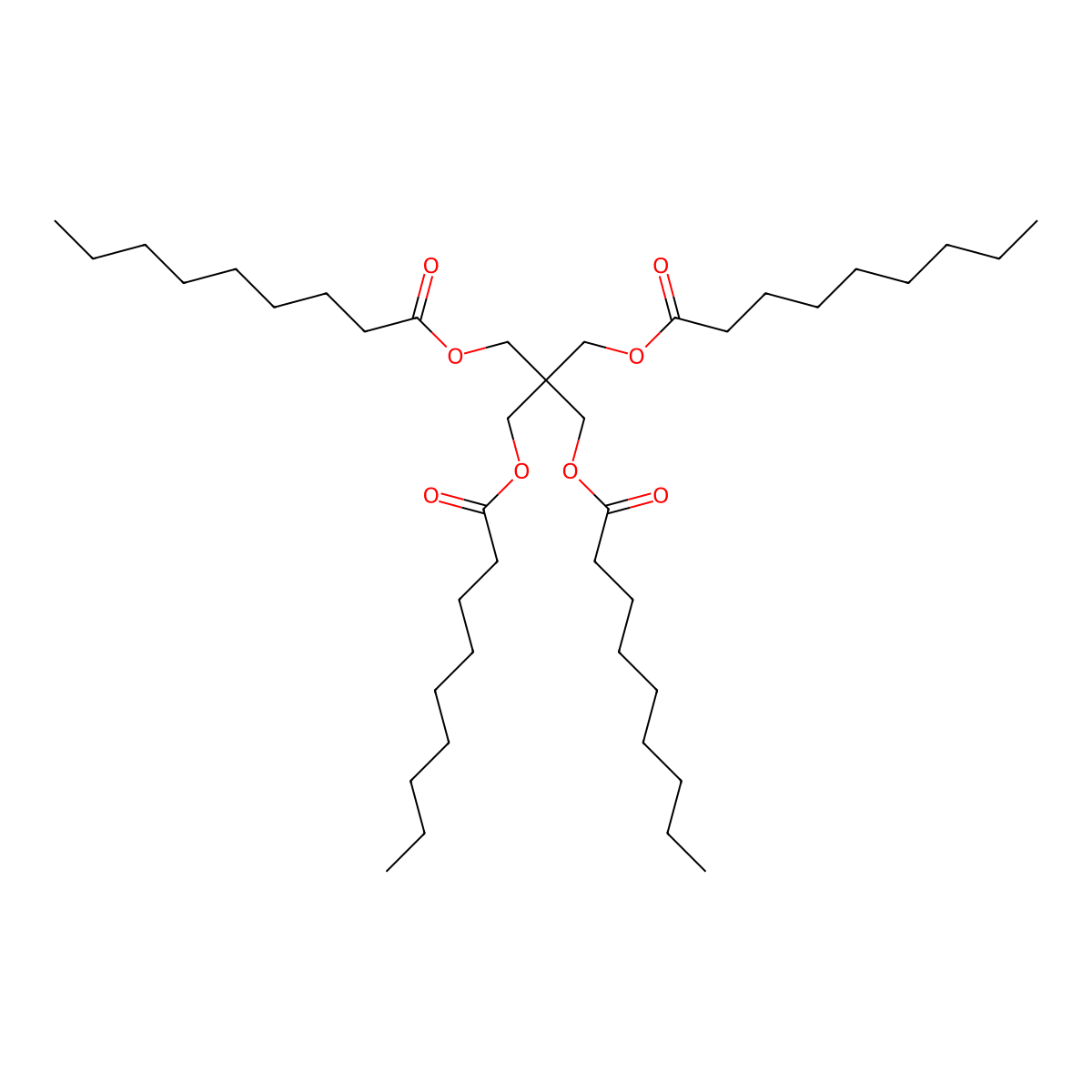 Pentaerythrityl Tetrapelargonate molecular structure, CAS 14450-05-6