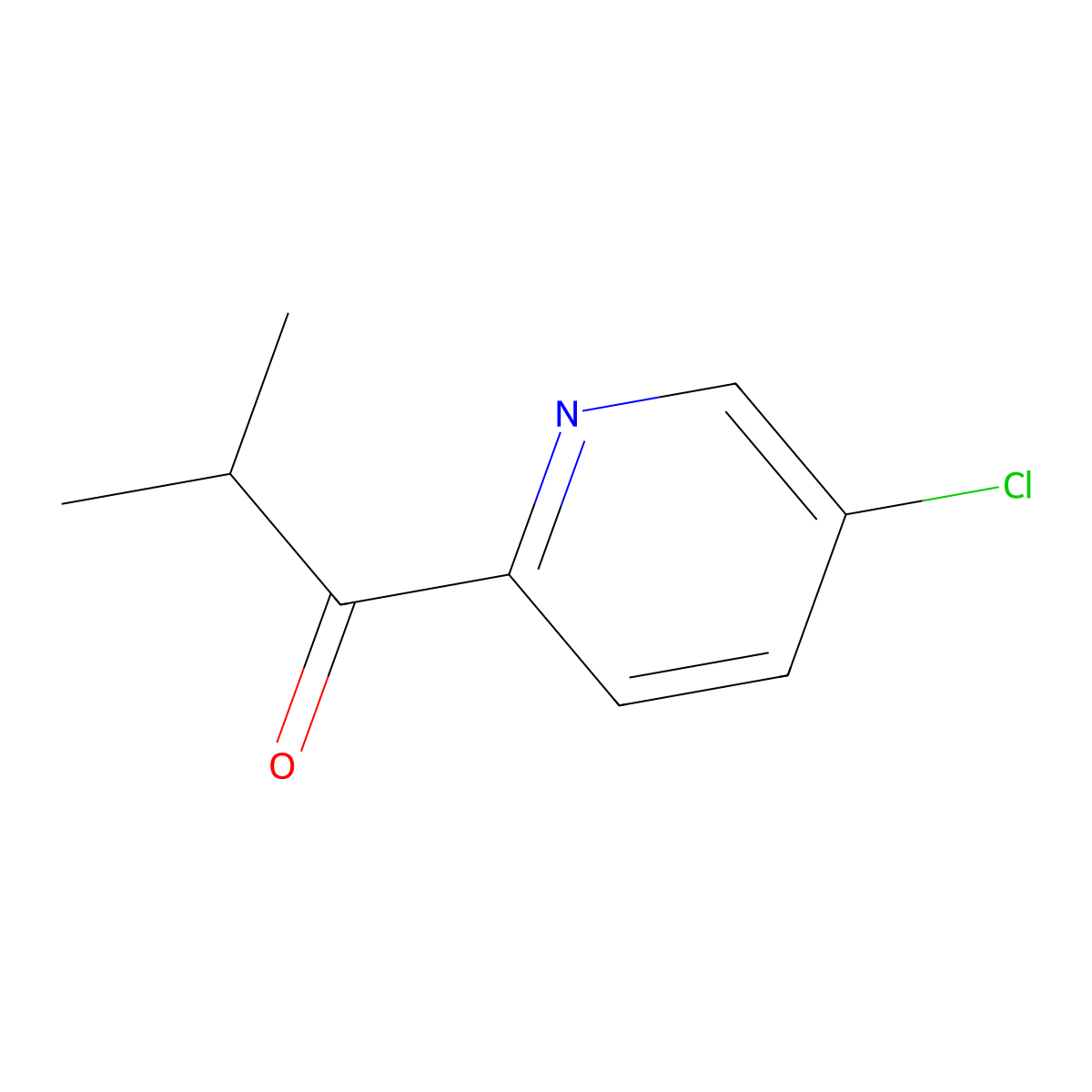 1-Propanone, 1-(5-chloro-2-pyridinyl)-2-methyl- molecular structure, CAS 144505-67-9
