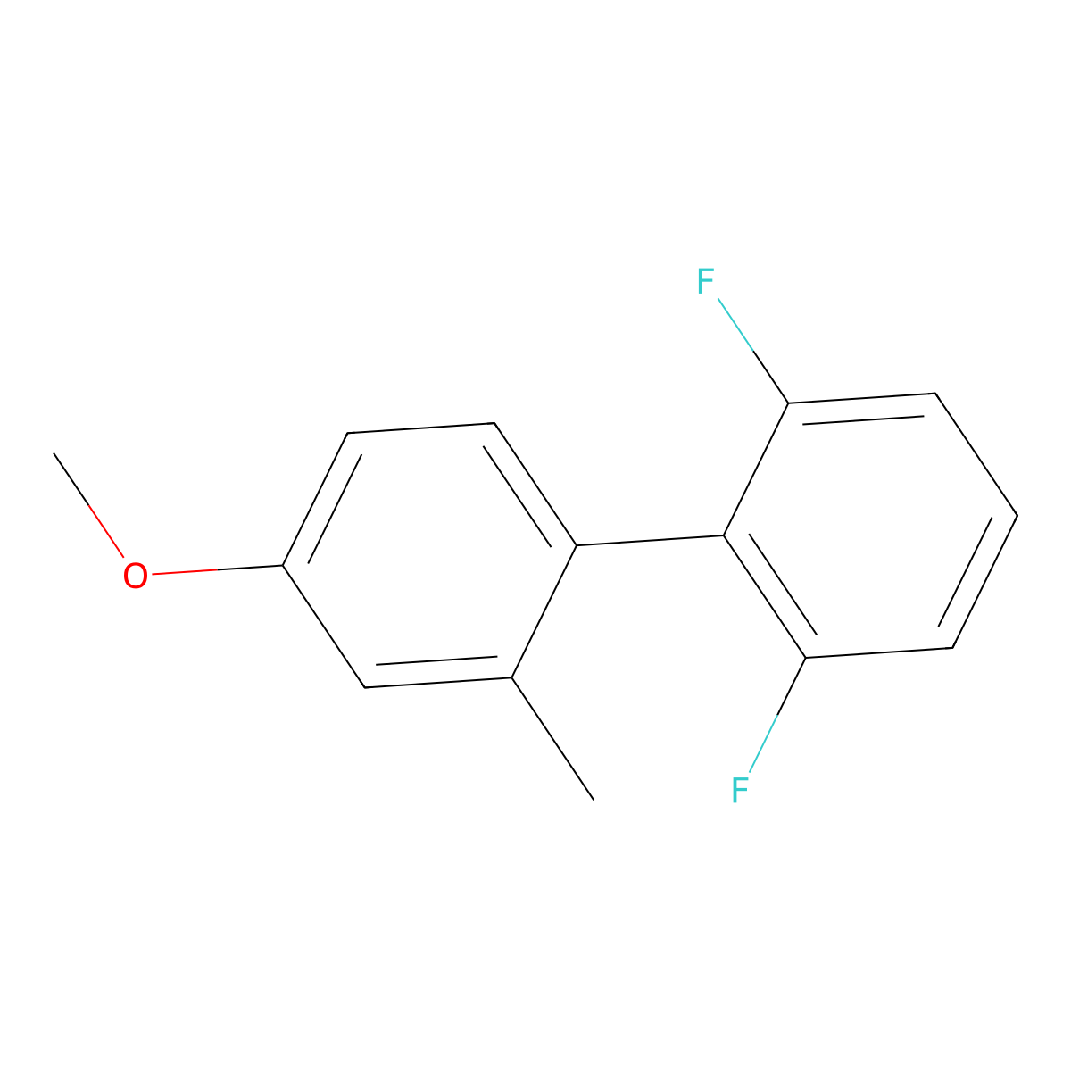 1-(2,6-Difluorophenyl)-4-methoxy-2-methylbenzene molecular structure, CAS 1445086-83-8