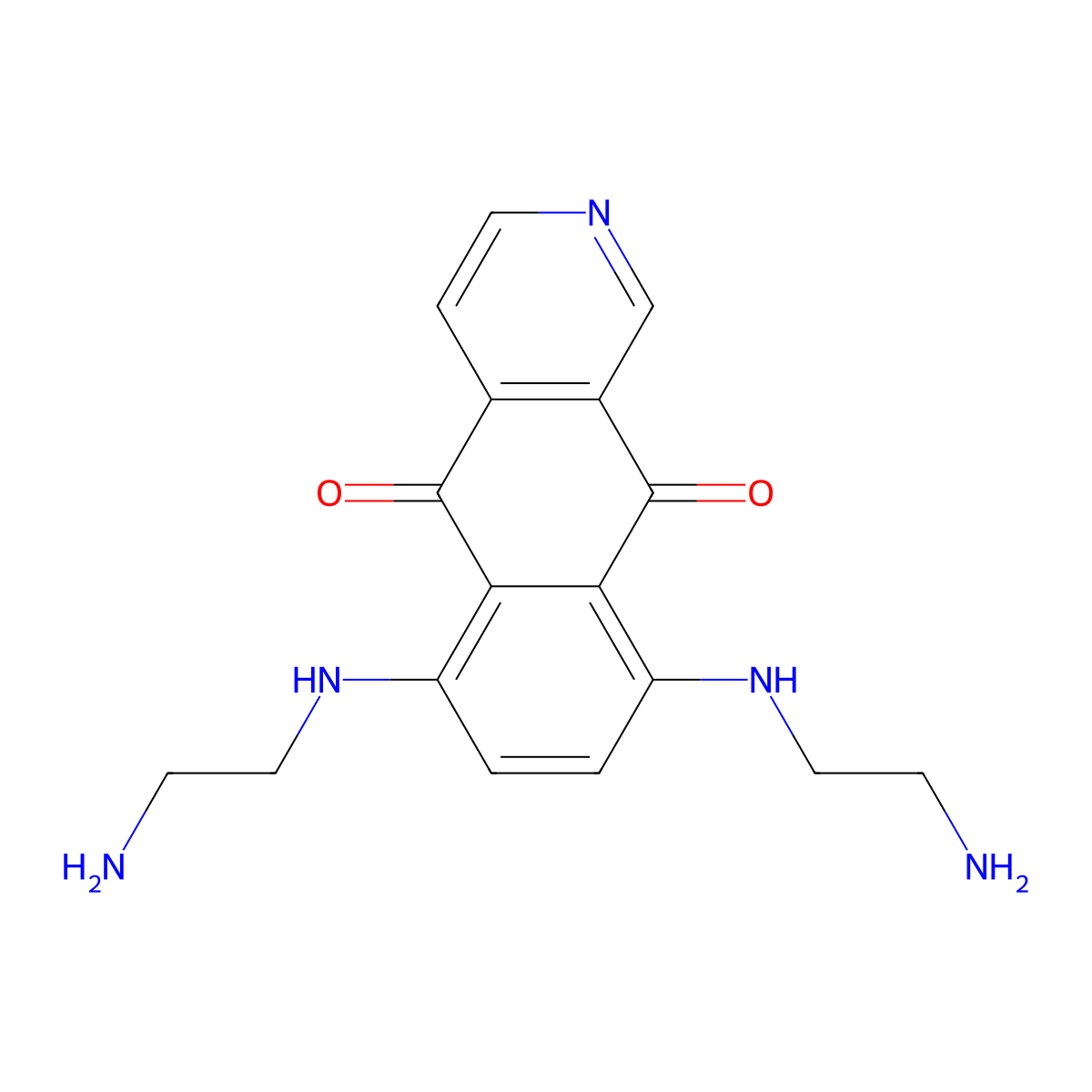 Pixantrone molecular structure, CAS 144510-96-3
