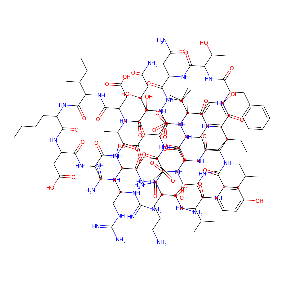 Me-Tyr-D-Ala-Asp-Ala-Ile-Phe-Thr-Asn-Ser-Tyr-Arg-Orn-Val-Leu-Abu-Gln-Leu-Ser-Ala-Arg-Orn-Leu-Leu-Gln-Asp-Ile-Nle-Asp-Arg-NHMe molecular structure, CAS 1445155-39-4